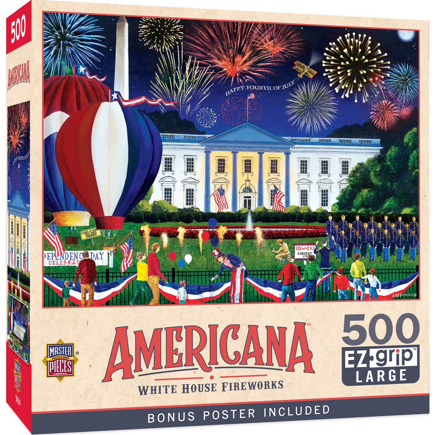 Americana - White House Fireworks 500 Piece EZ Grip Jigsaw Puzzle