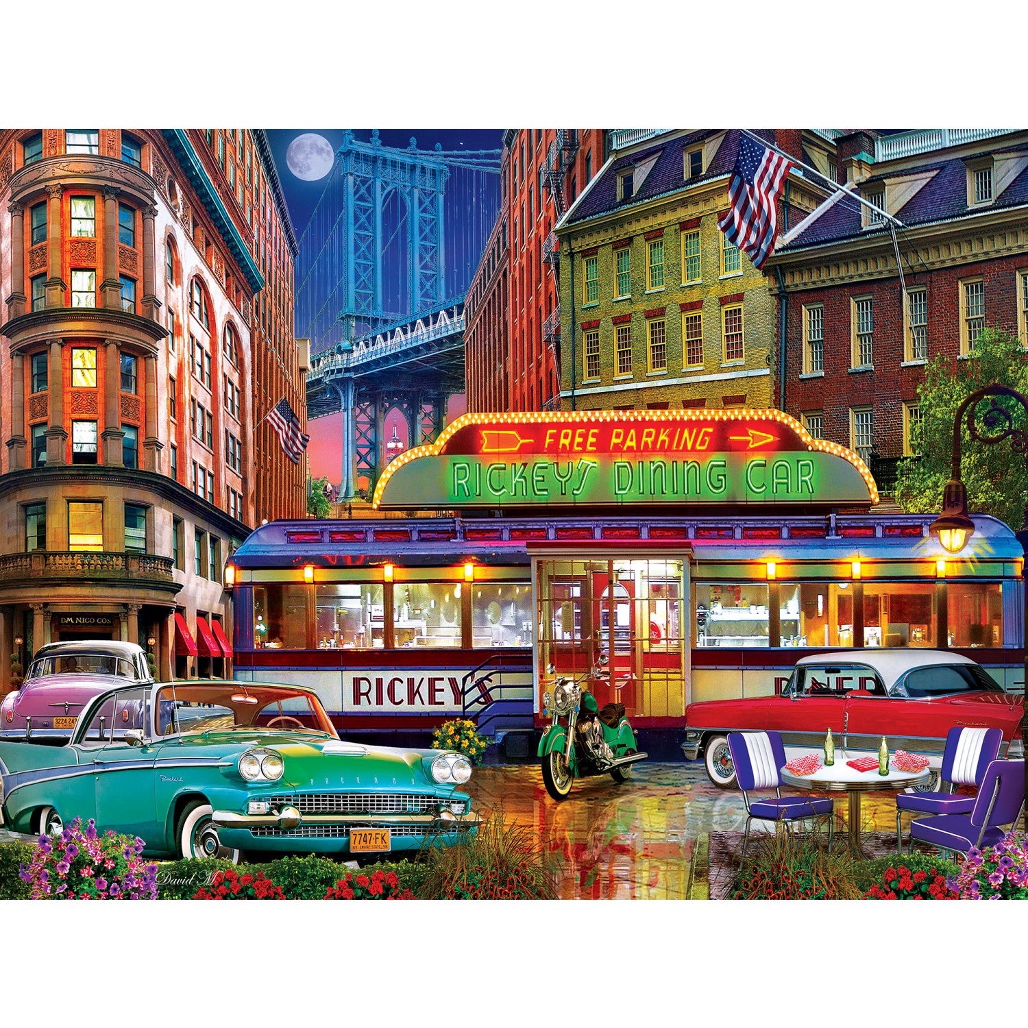 Wheels - Ricky's Diner Car 750 Piece Puzzle