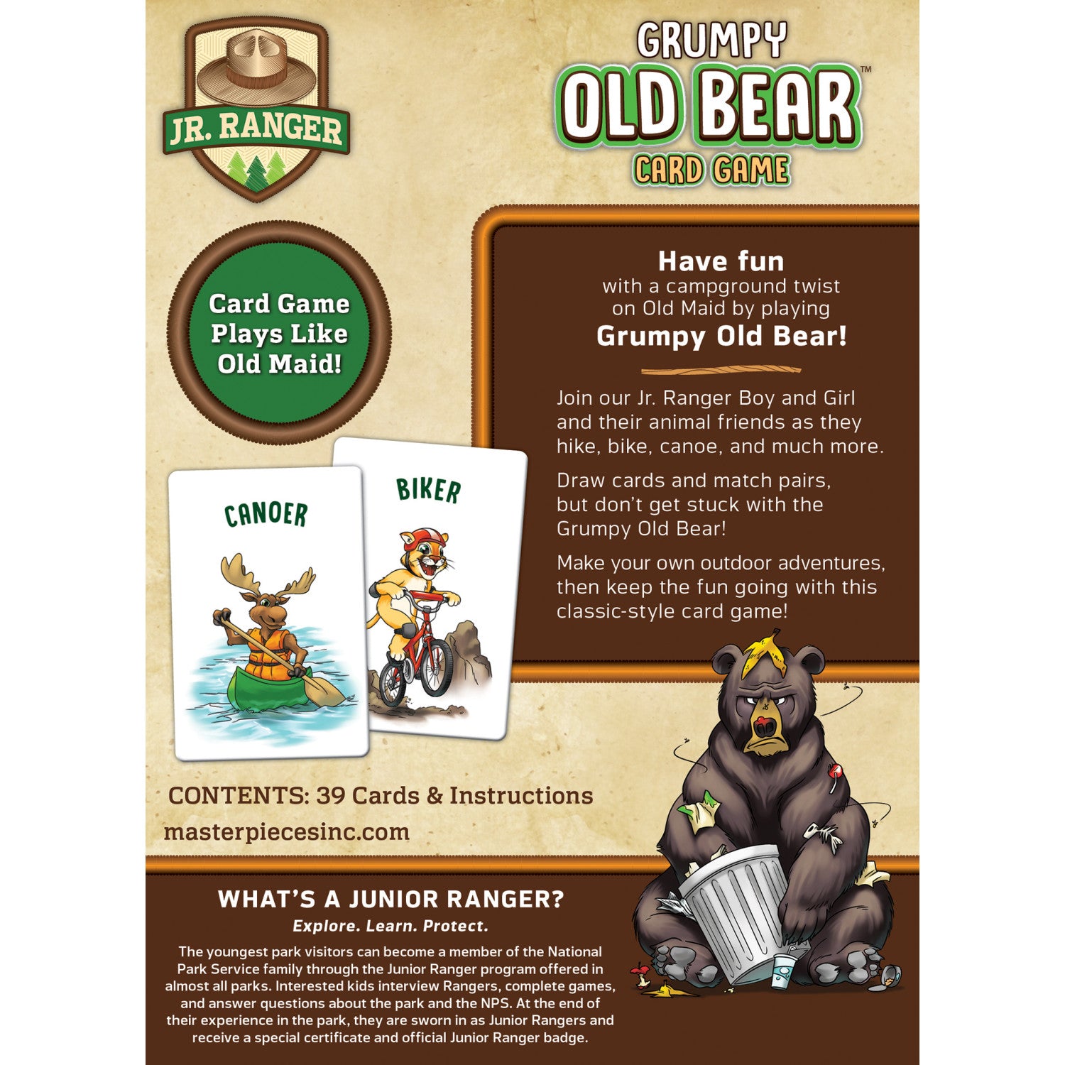 Jr. Ranger Grumpy Old Bear Card Game