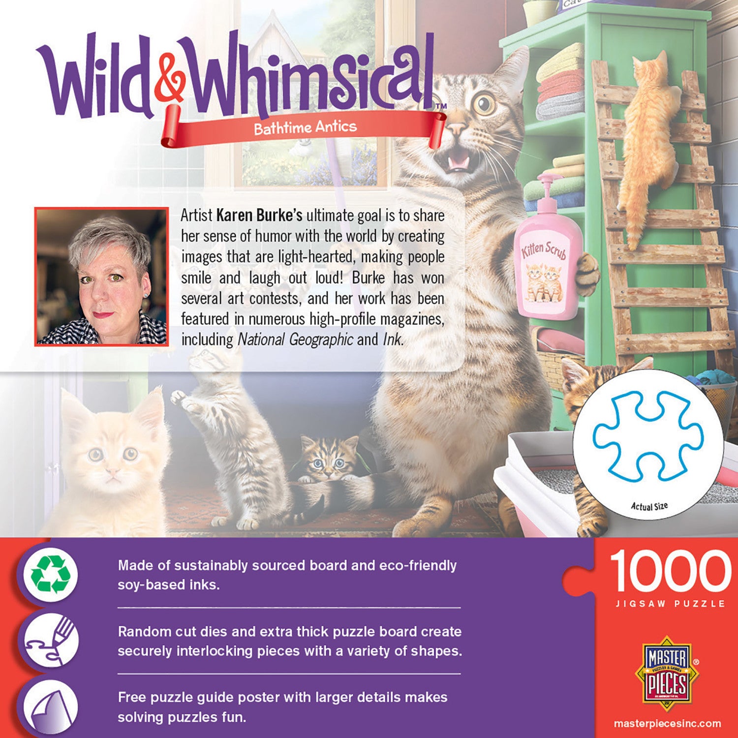 Wild & Whimsical - Bathtime Antics 1000 Piece Jigsaw Puzzle