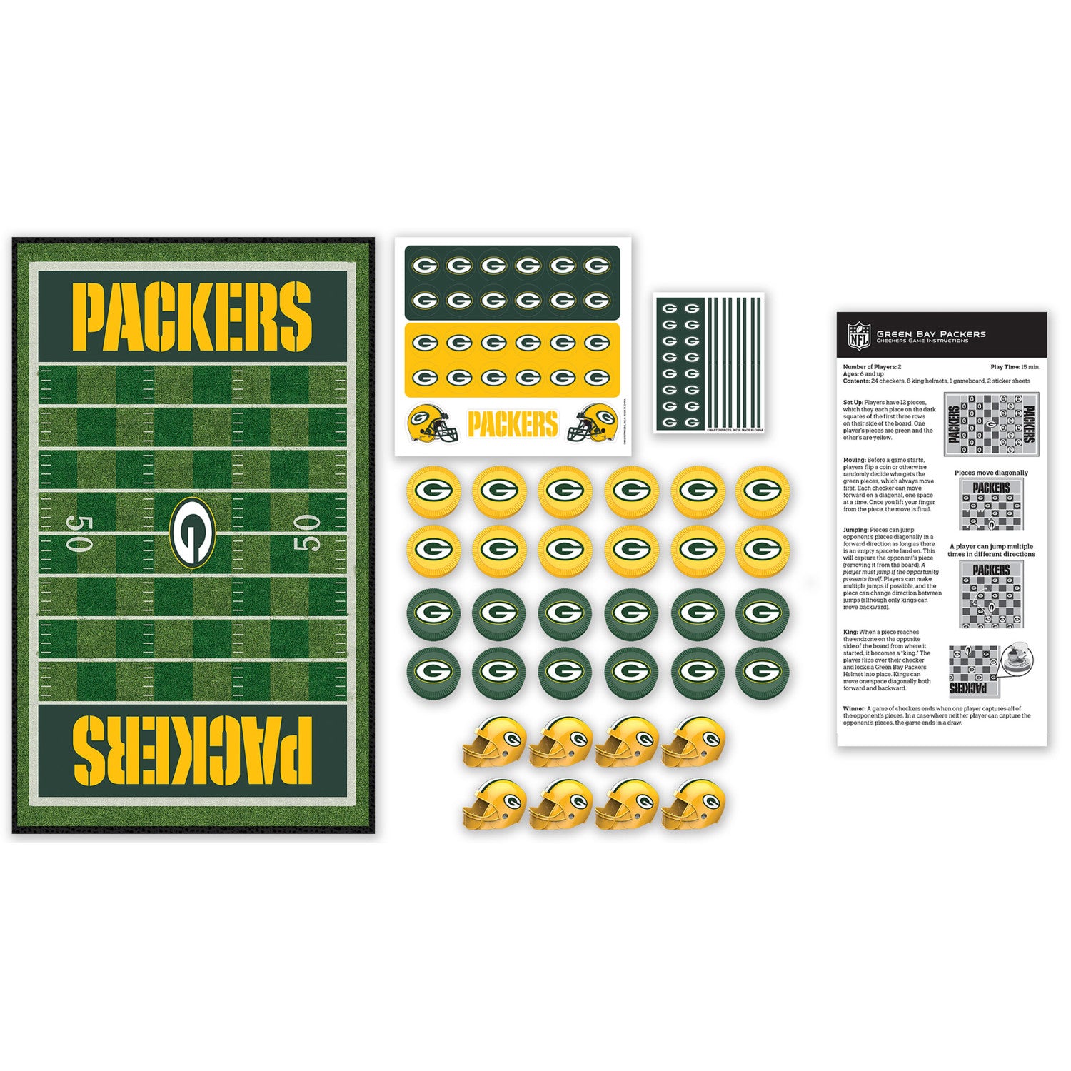 Green Bay Packers NFL Checkers