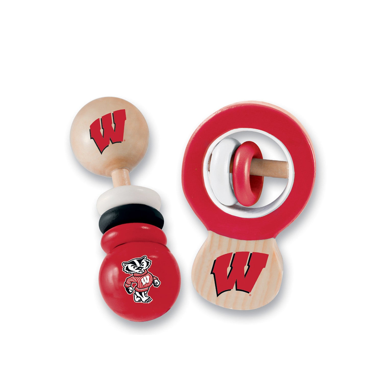 Wisconsin Badgers - Baby Rattles 2-Pack