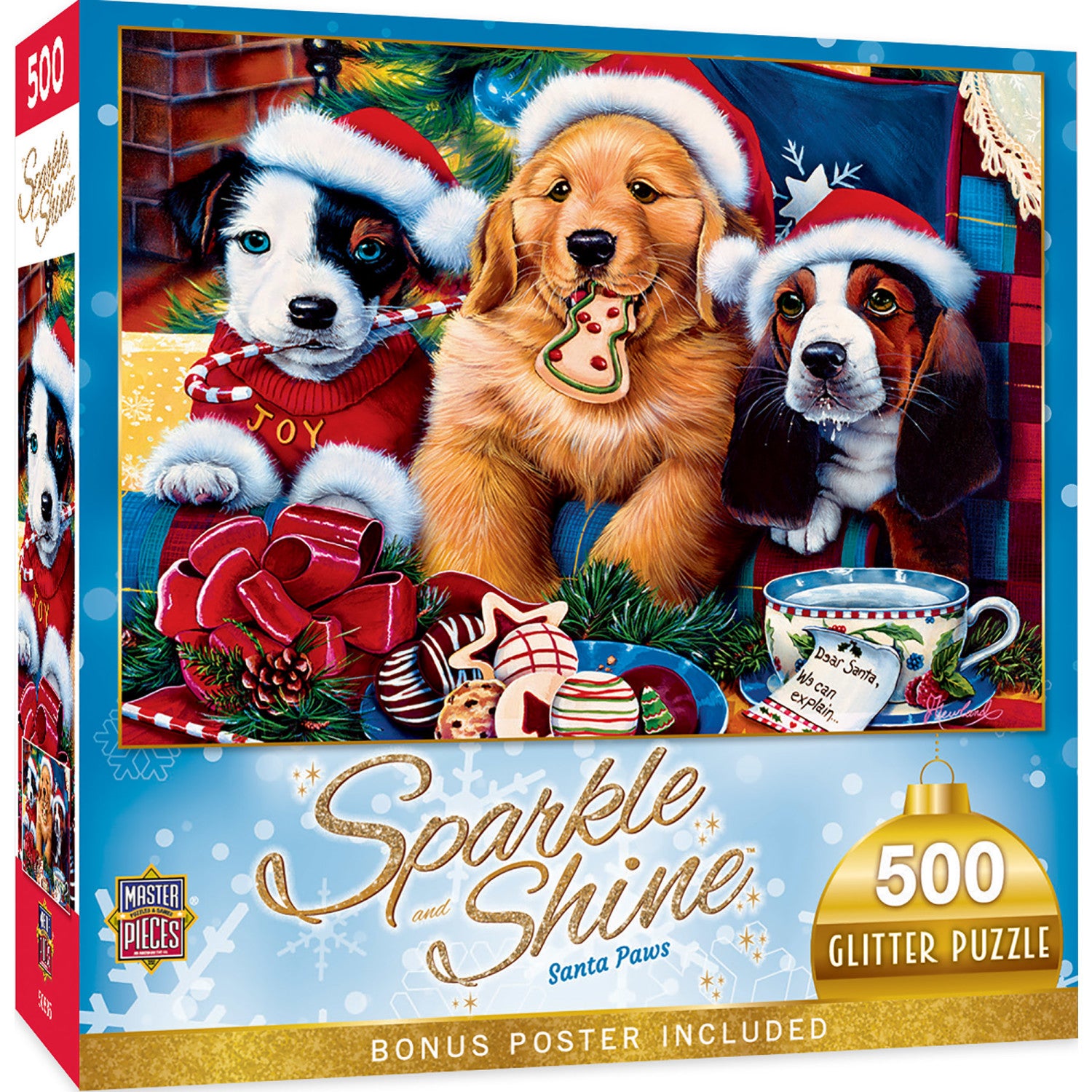 Sparkle & Shine - Santa Paws 500 Piece Glitter Puzzle