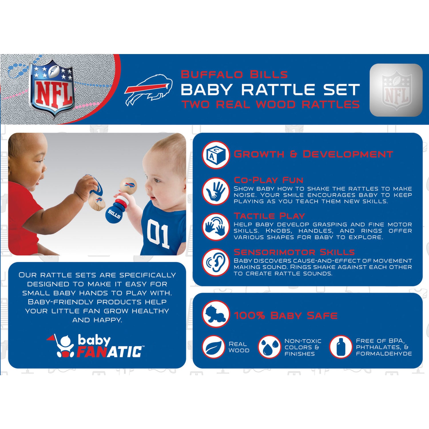 Buffalo Bills - Baby Rattles 2-Pack