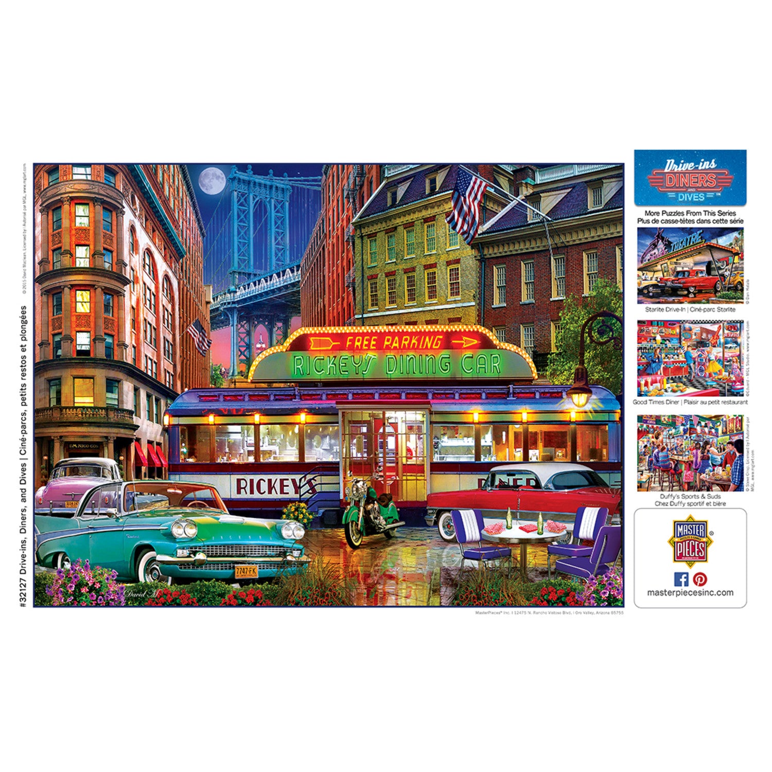 Drive-Ins, Diners & Dives - Rickey's Diner Car 550 Piece Puzzle