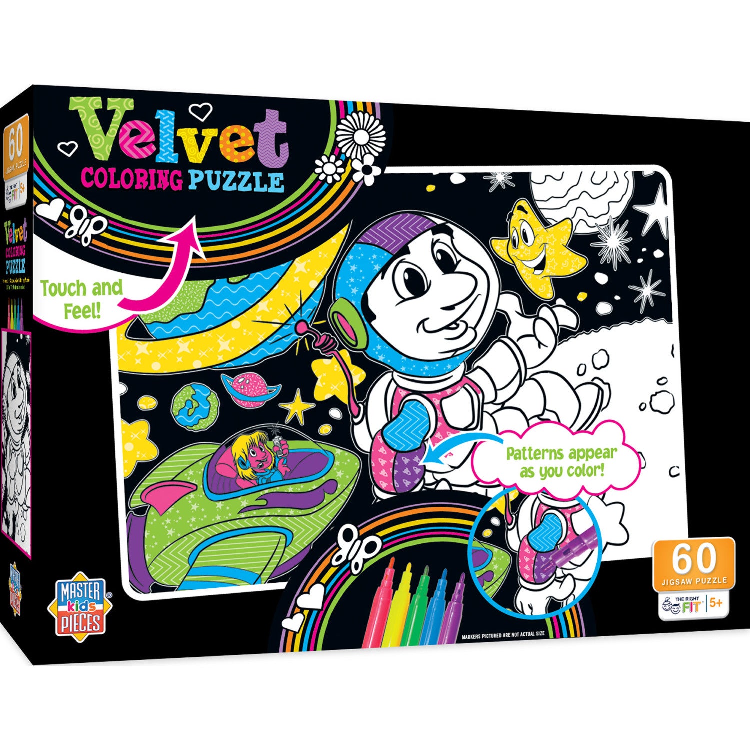 Velvet Coloring - Space Astronauts 60 Piece Kids Puzzle