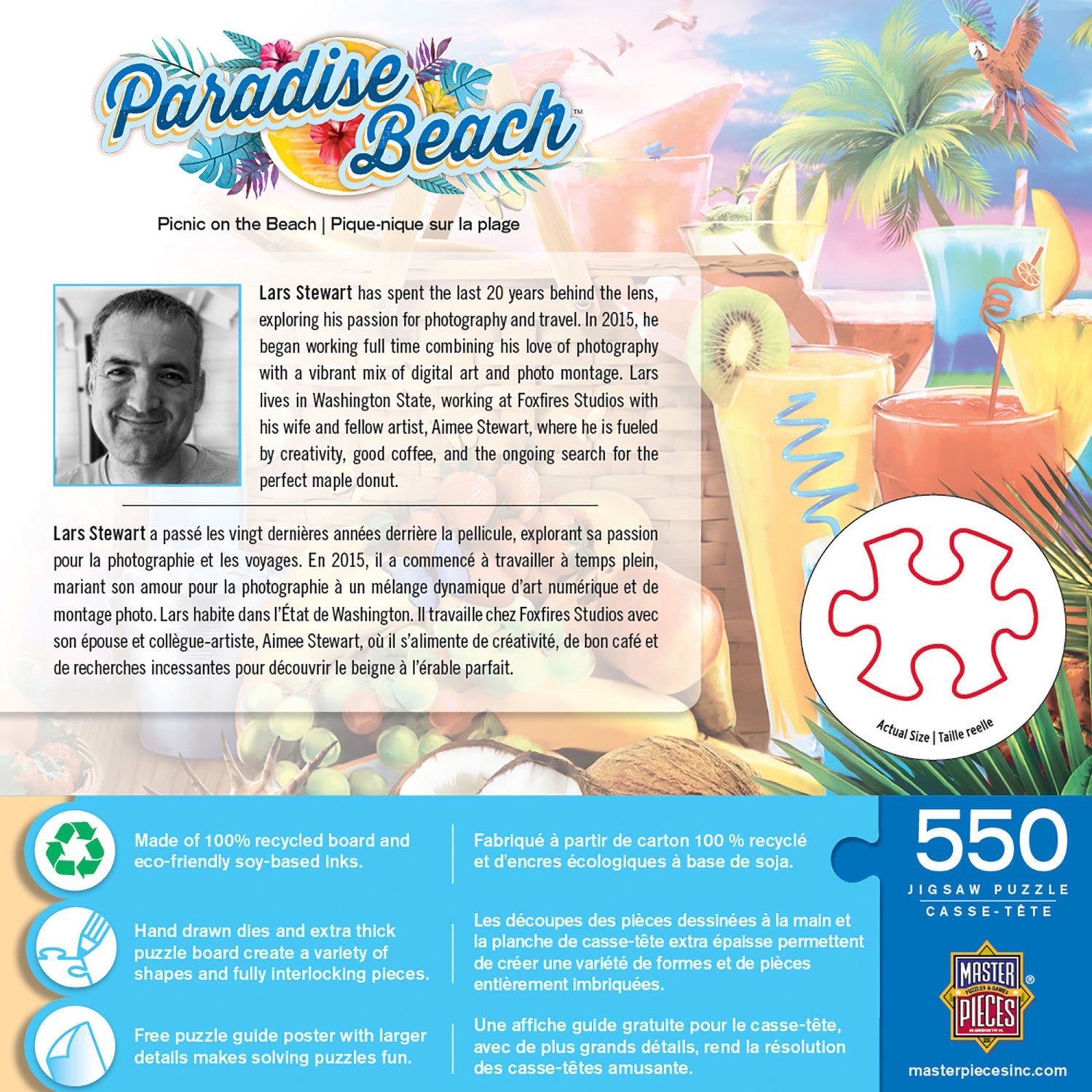Paradise Beach - Picnic on the Beach 550 Piece Puzzle