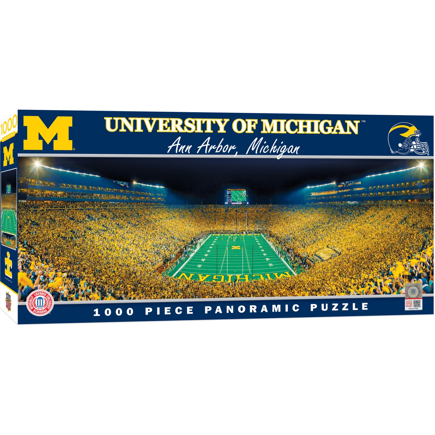 Michigan Wolverines - 1000 Piece Panoramic Jigsaw Puzzle - End View