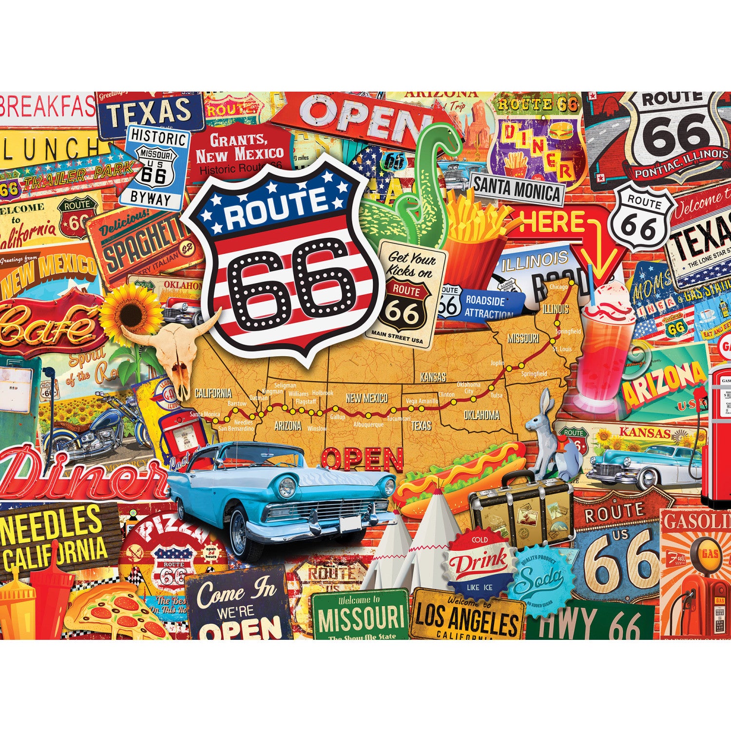 Greetings From - Route 66 550 Piece Puzzle
