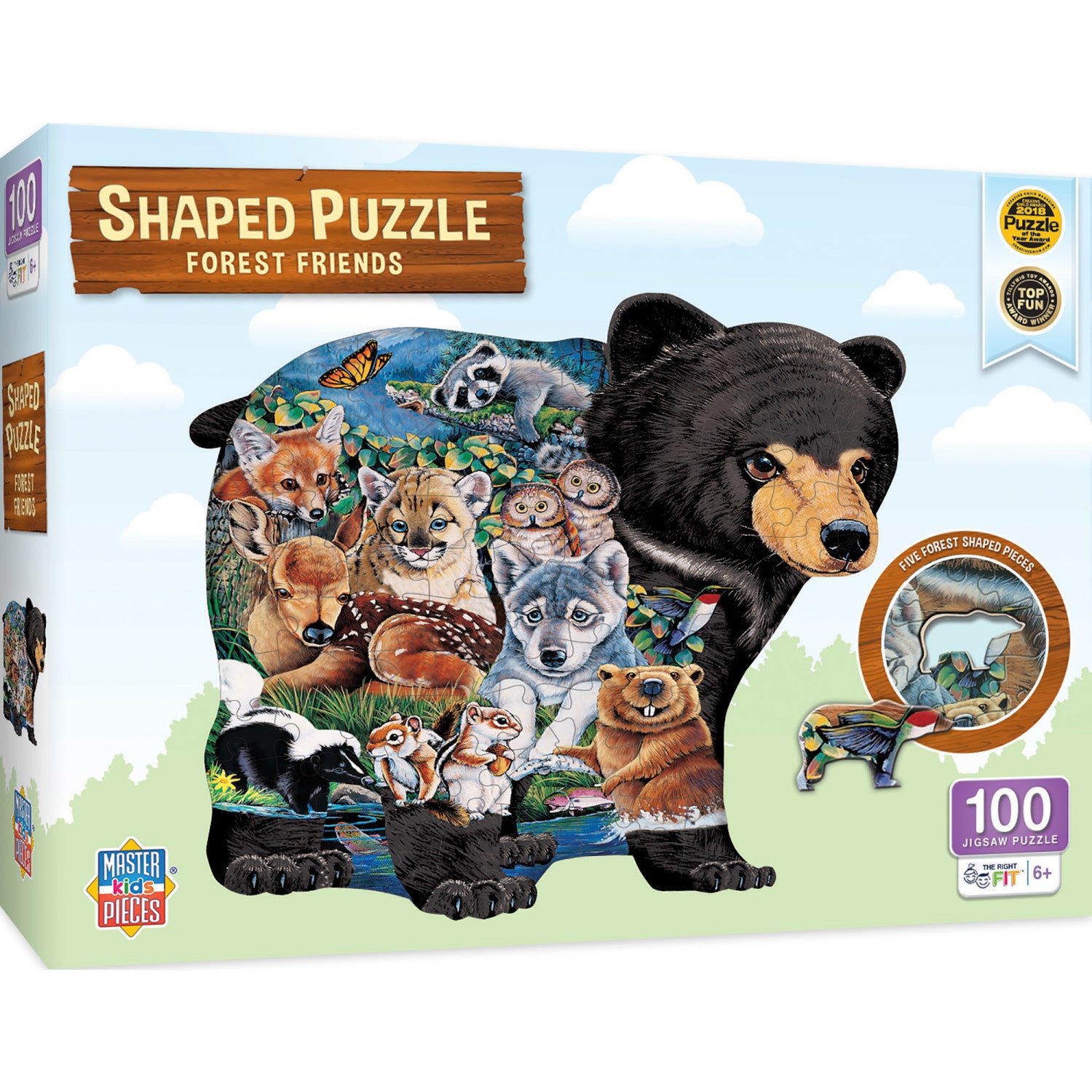 Forest Friends - 100 Piece Shaped Jigsaw Puzzle