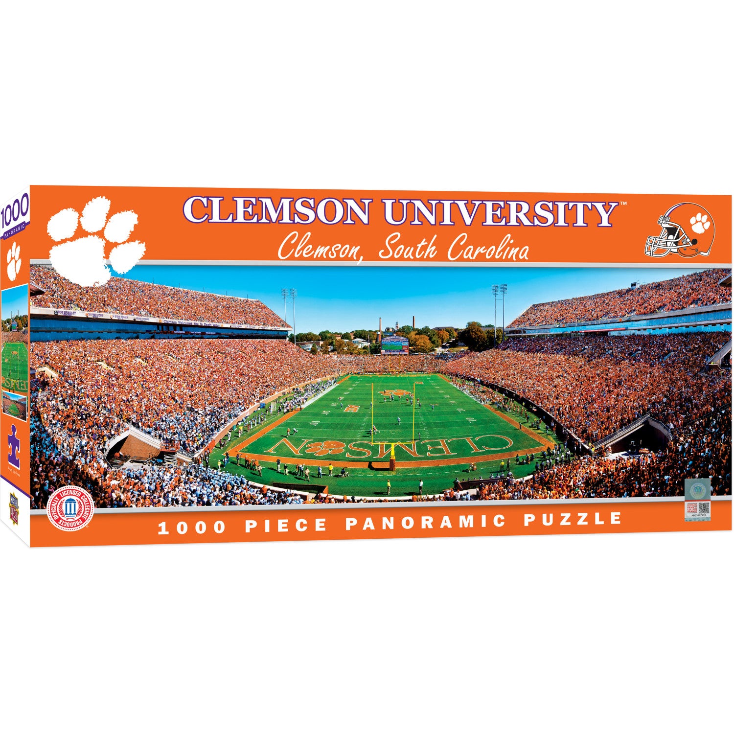 Clemson Tigers - 1000 Piece Panoramic Jigsaw Puzzle - End View