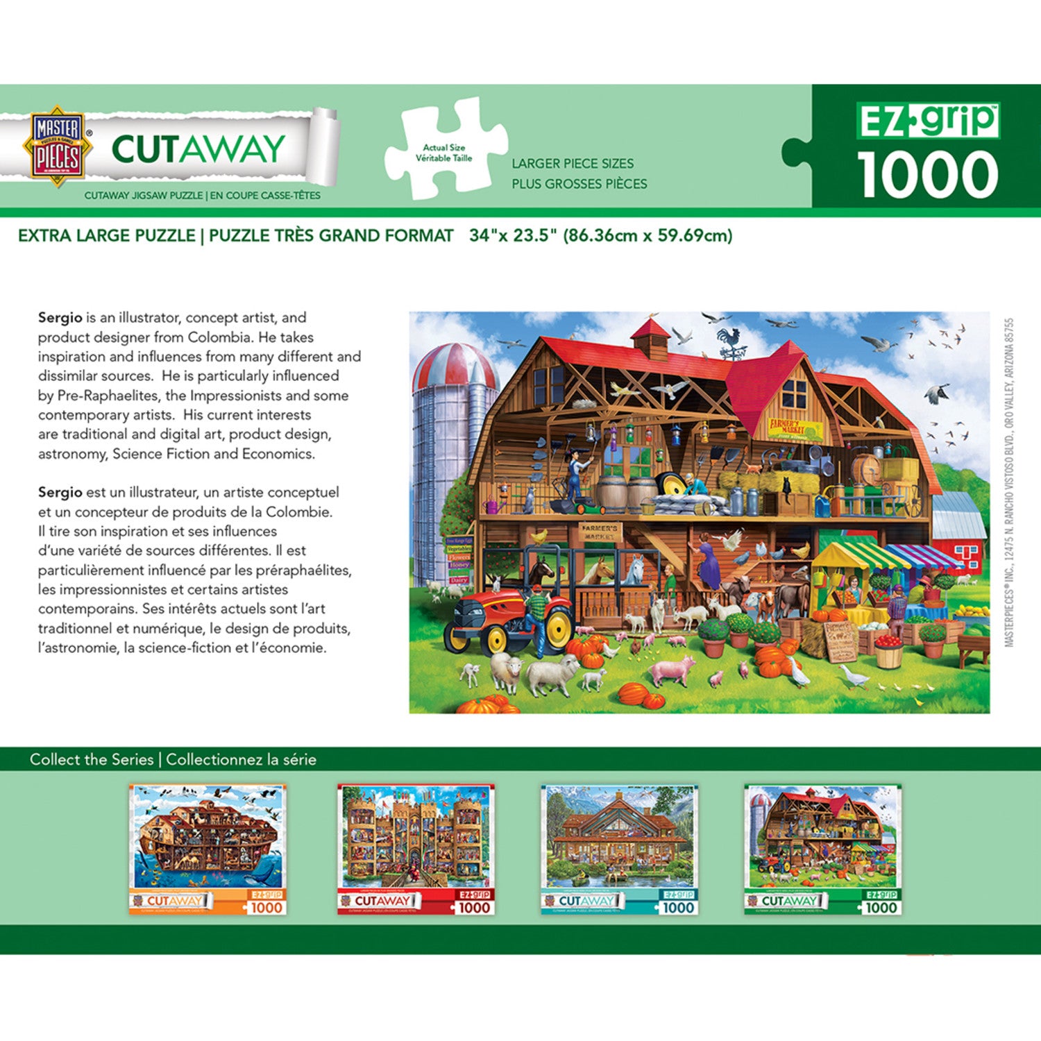 Cutaway - Family Barn 1000 Piece EZ Grip Jigsaw Puzzle