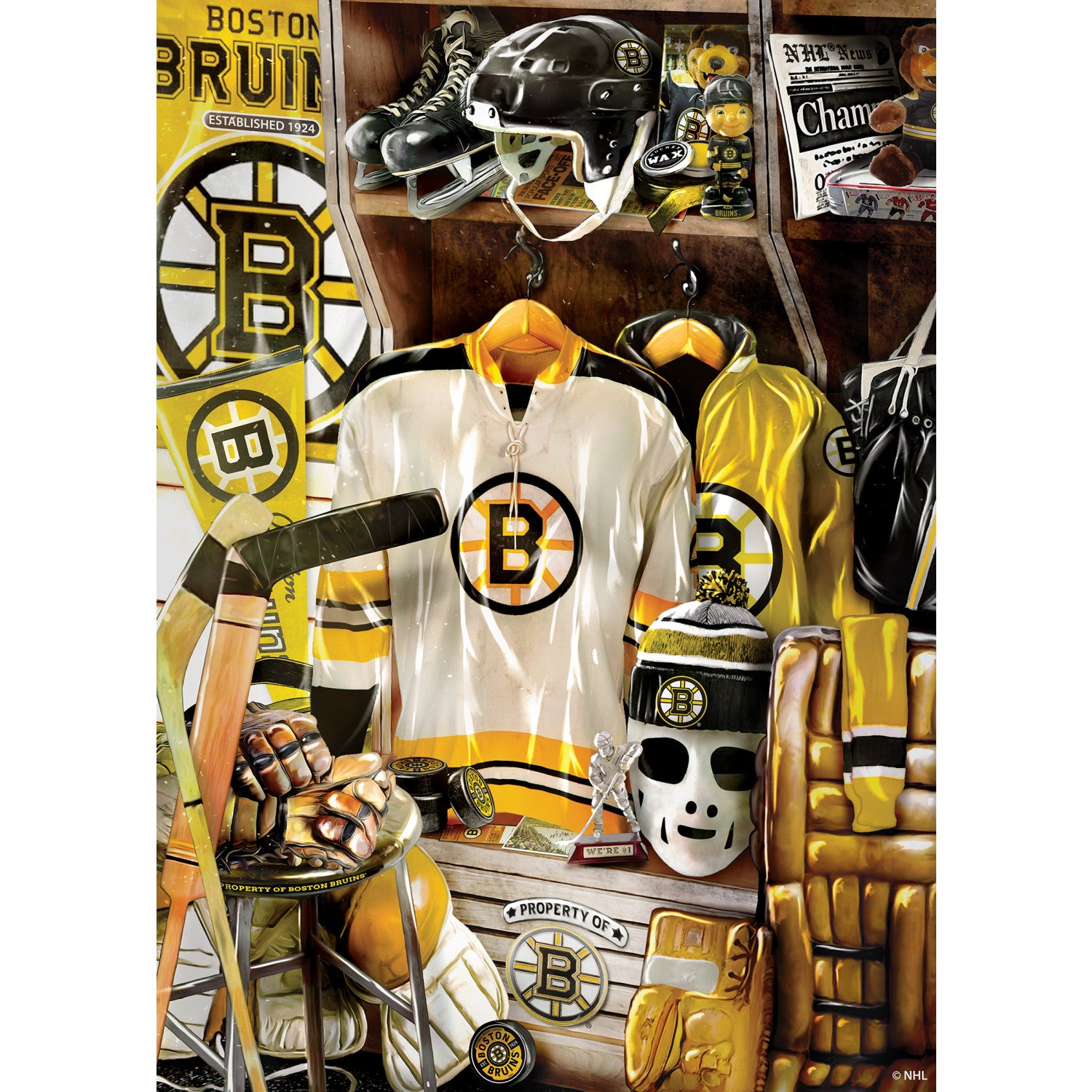 Boston Bruins NHL Locker Room 500pc Puzzle
