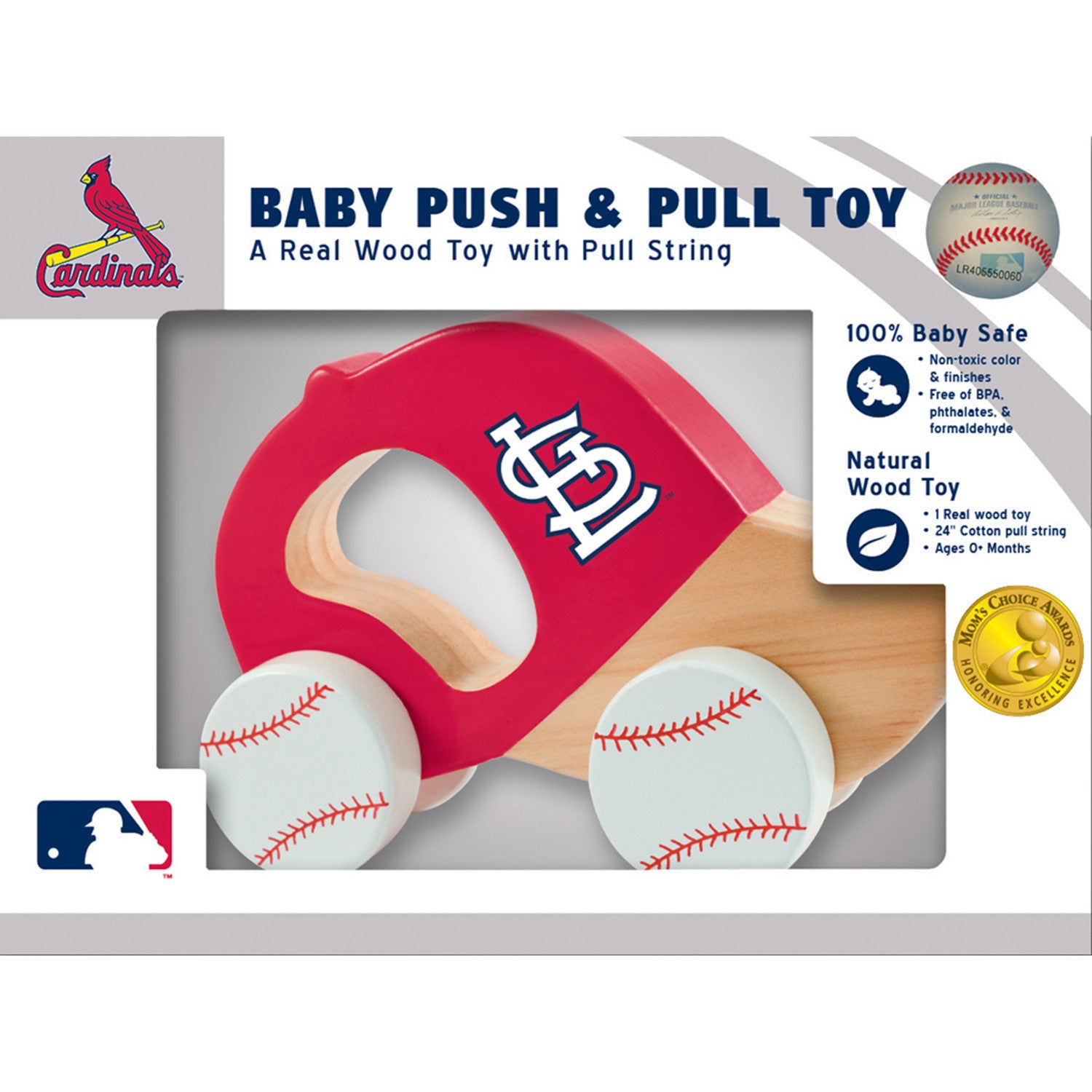St. Louis Cardinals MLB Wood Push & Pull Toy