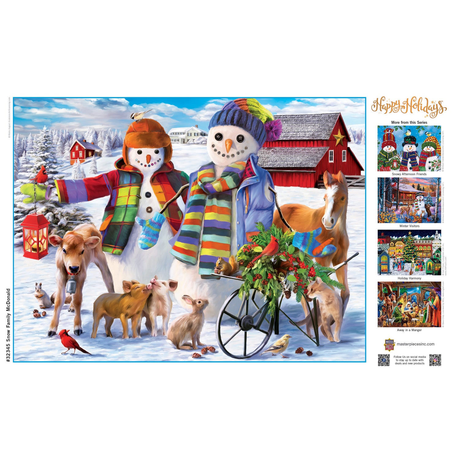 Happy Holidays - Snow Family McDonald 300 Piece EZ Grip Puzzle