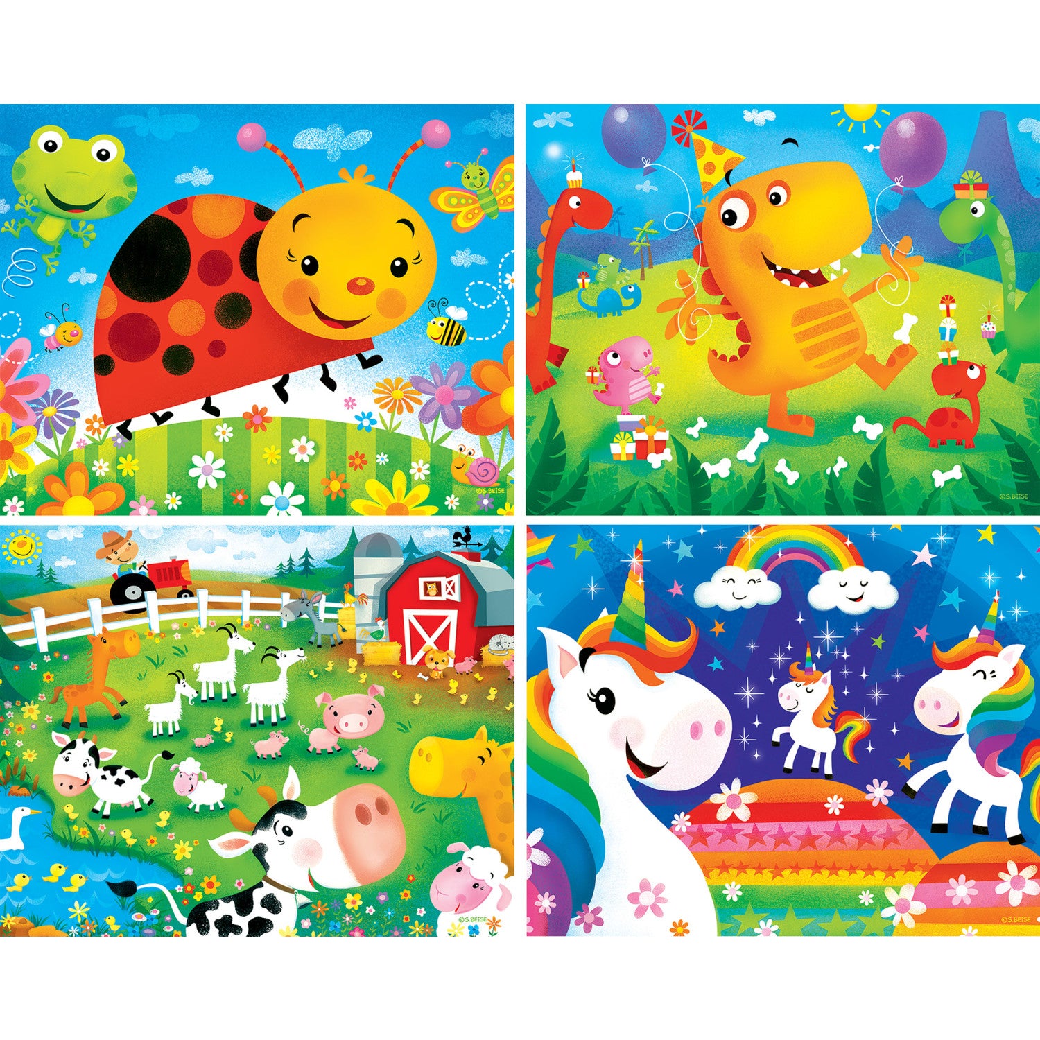 4 Pack of Jigsaw Puzzles - 48, 72, and 100 Pieces