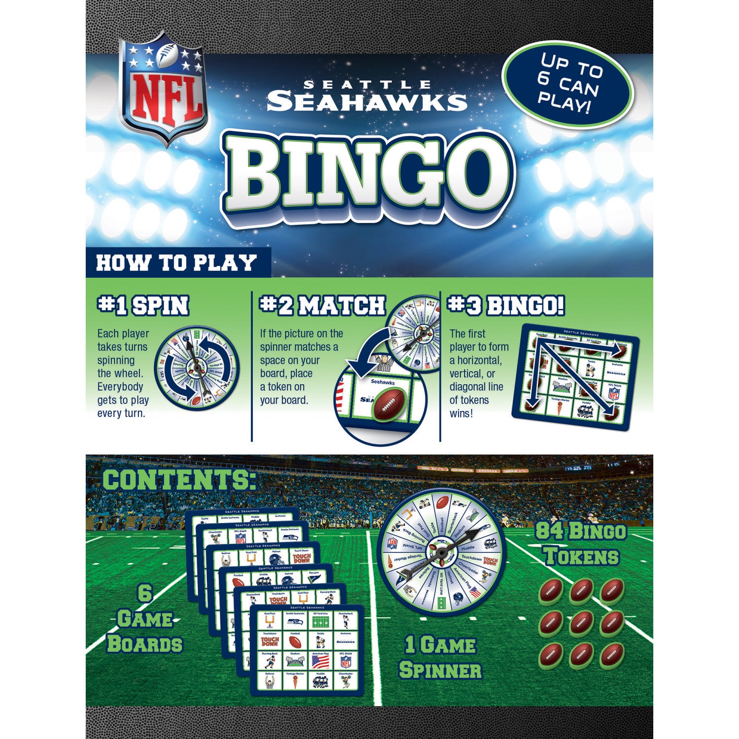 Seattle Seahawks Bingo Game