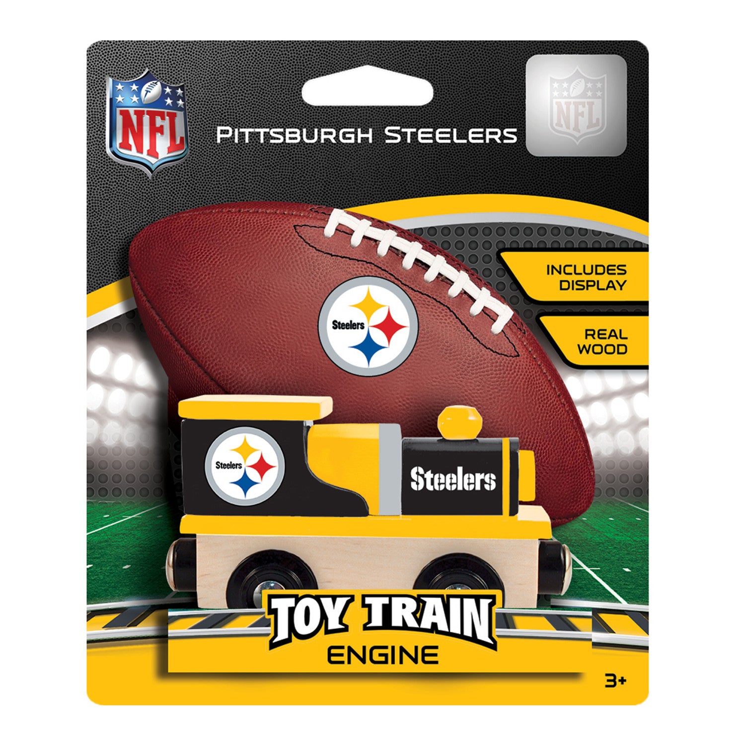 Pittsburgh Steelers NFL Wood Train Engine