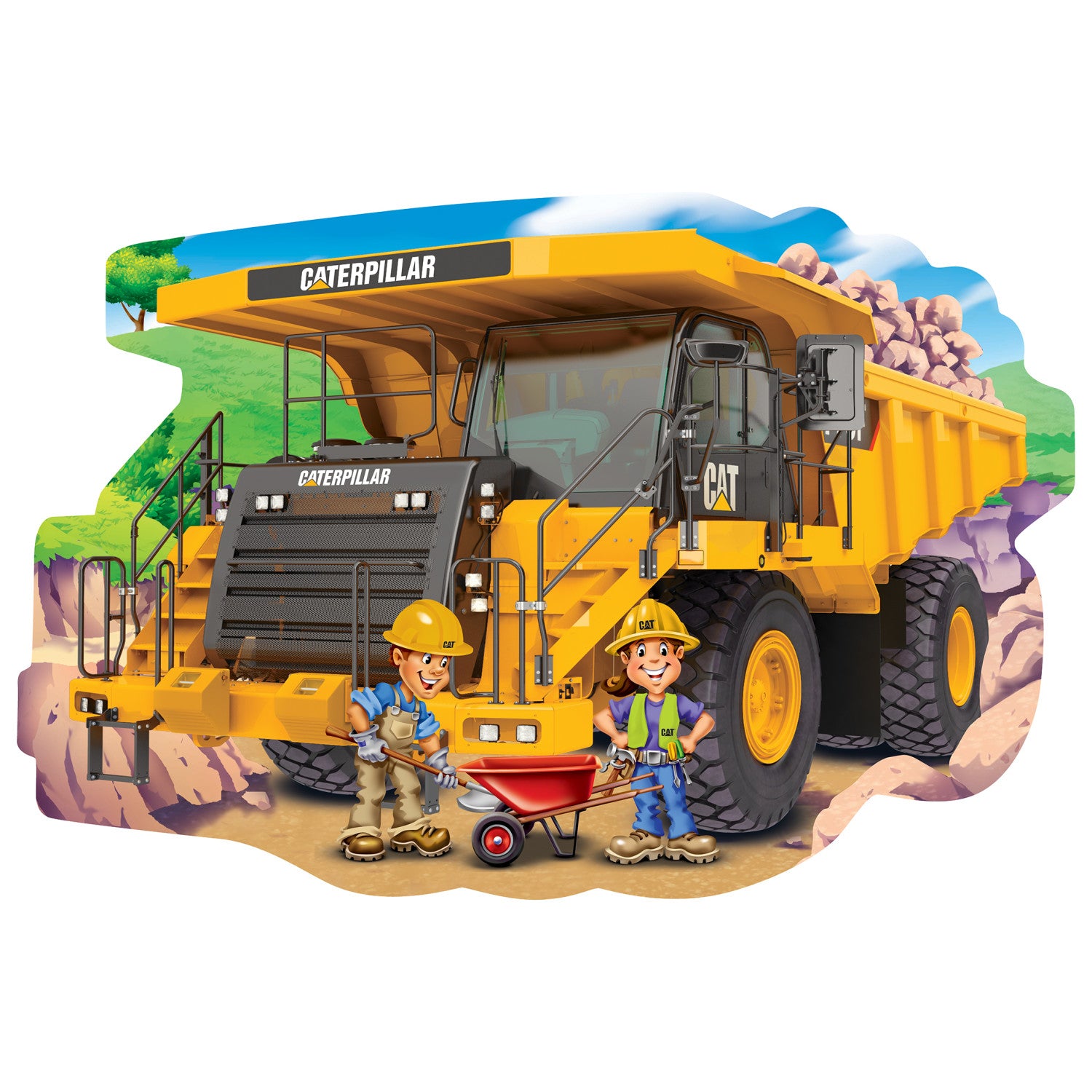 Caterpillar - Dump Truck 36 Piece Shaped Floor Puzzle