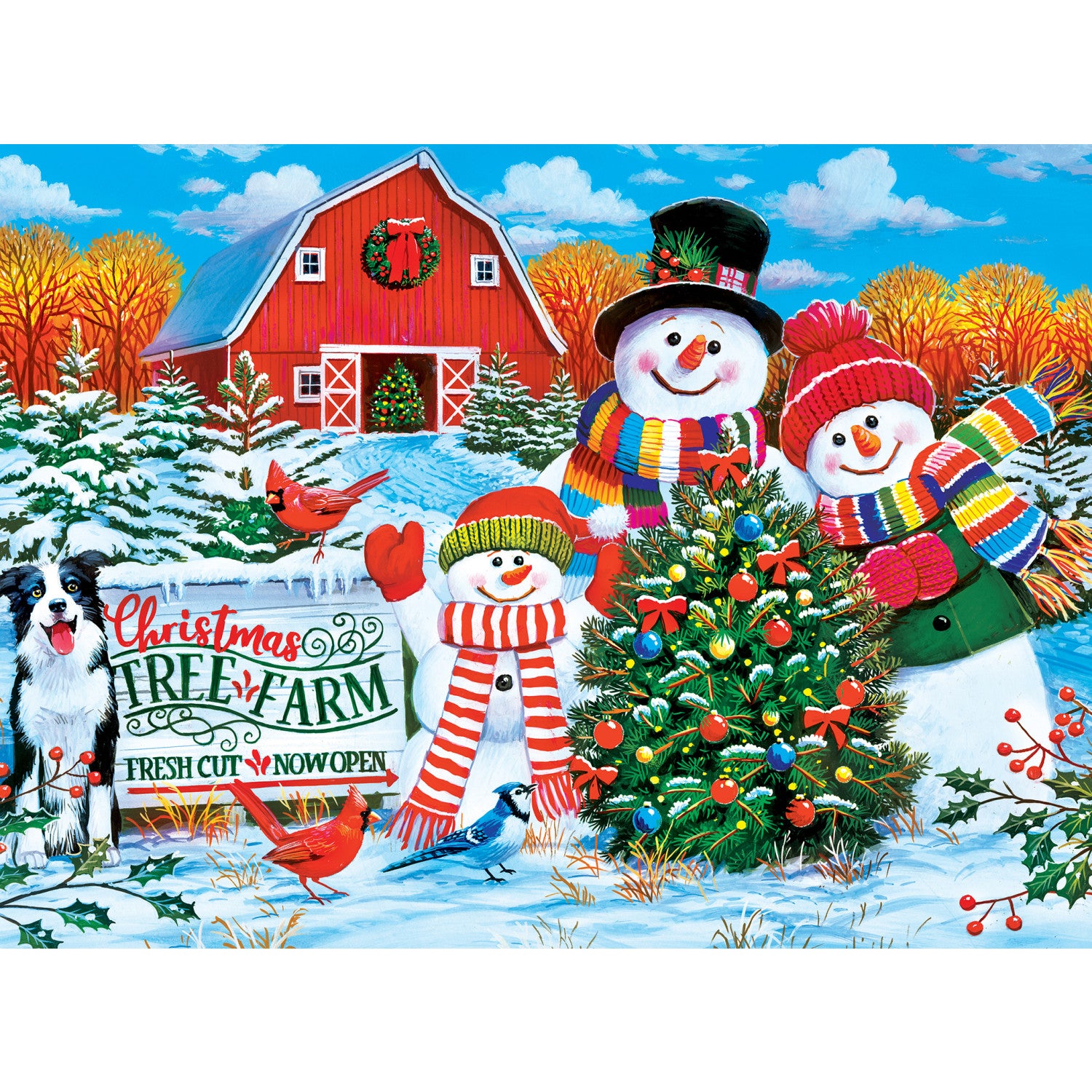 Holiday - On the Tree Farm 100 Piece Glitter Puzzle