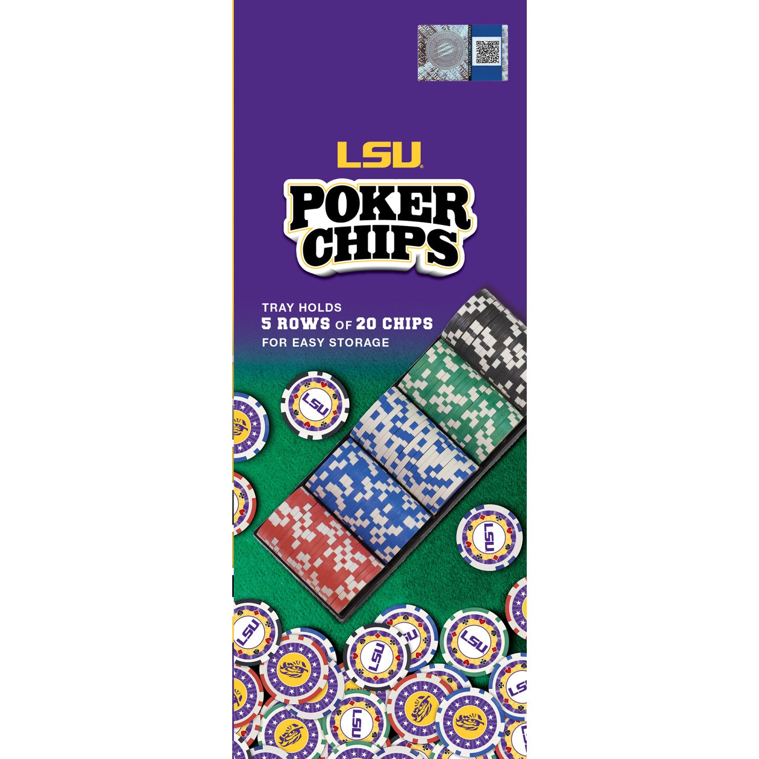 LSU Tigers 100 Piece Poker Chips