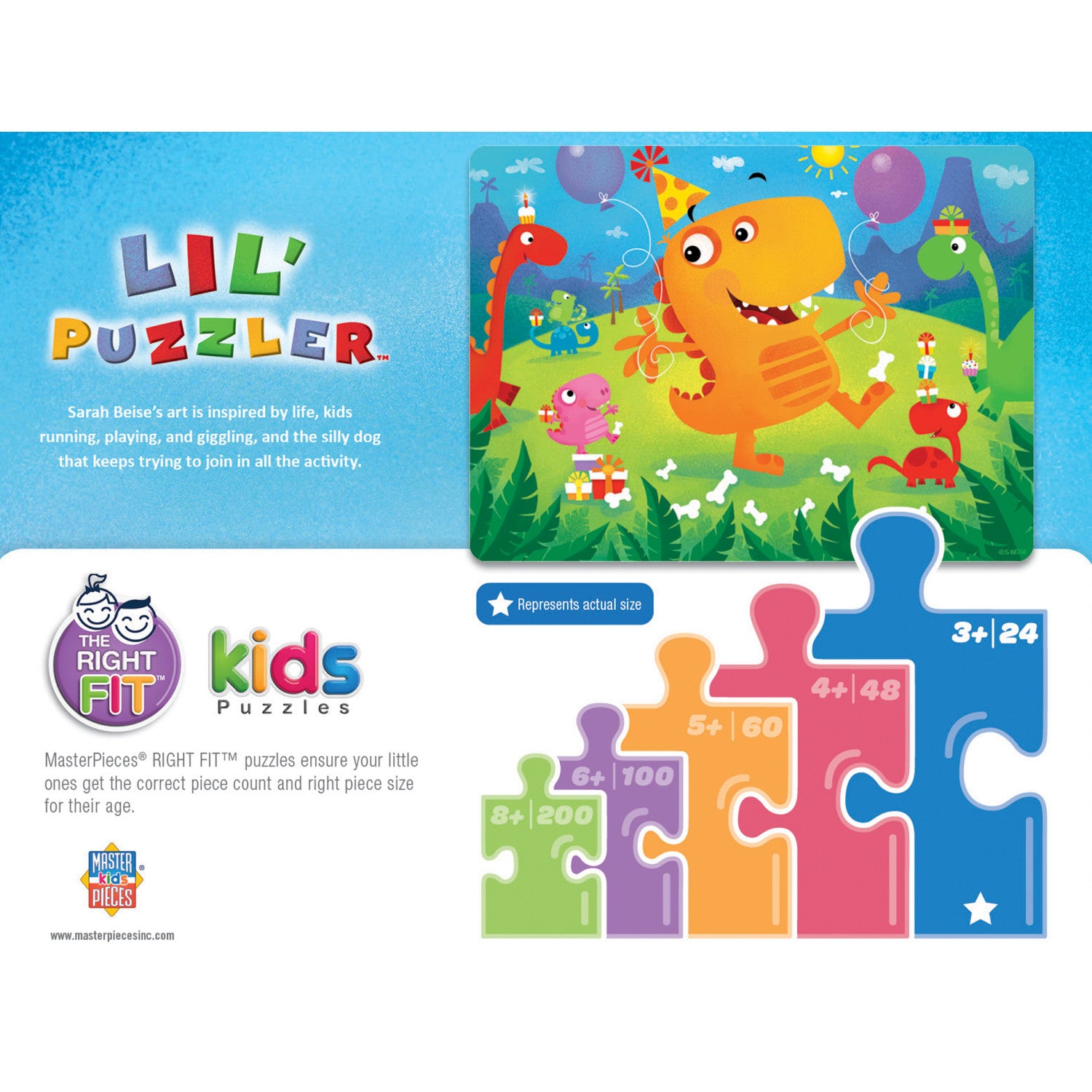 Lil Puzzler - Dino Party 24 Piece Puzzle
