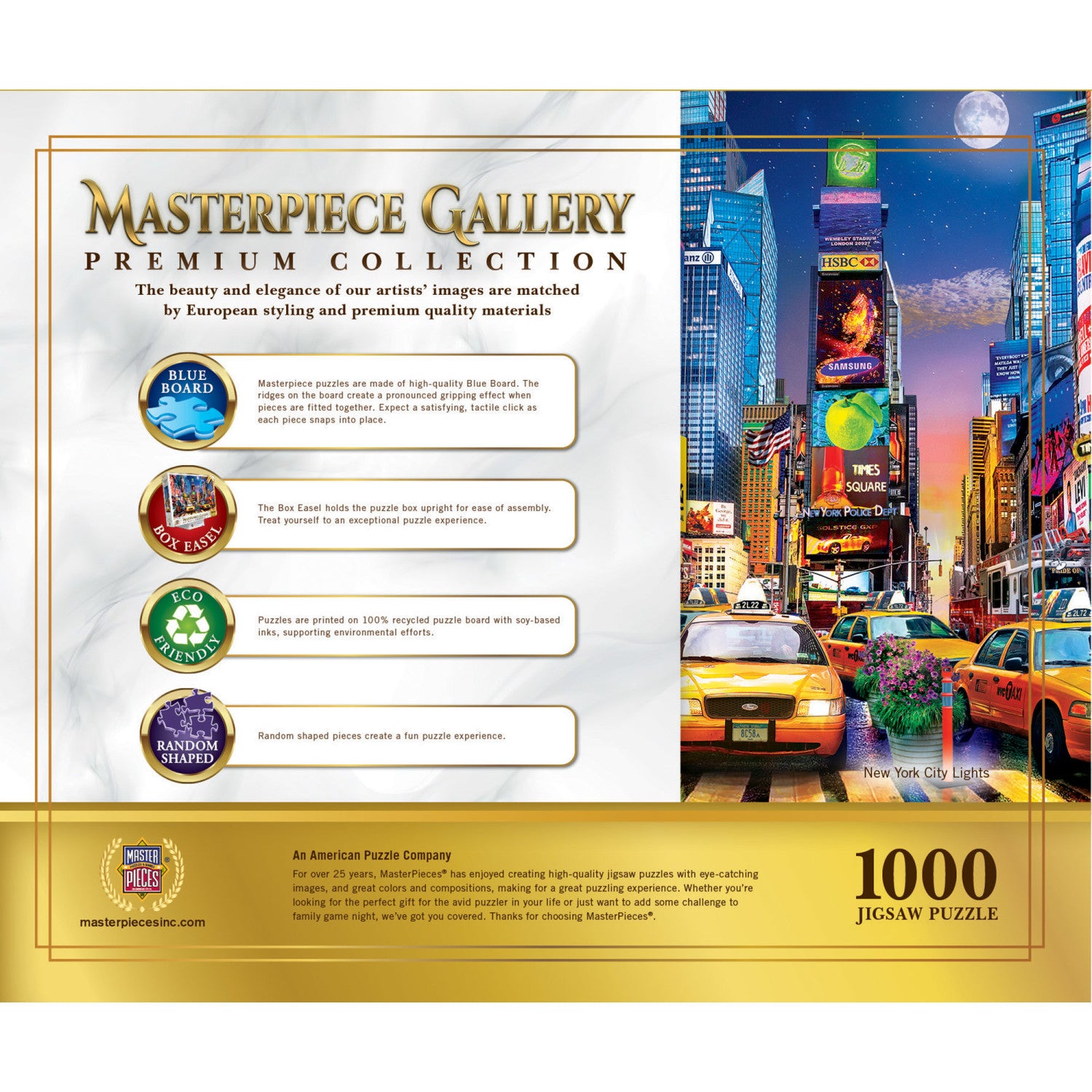 Masterpiece Gallery - New York City Lights 1000 Piece Jigsaw Puzzle