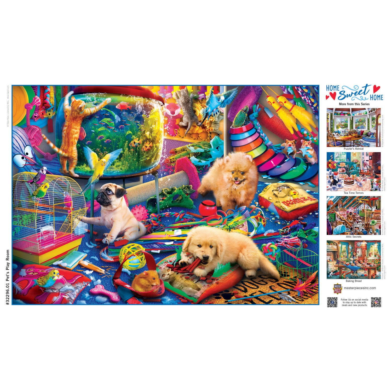 Home Sweet Home - Pet's Play Room 500 Piece Jigsaw Puzzle