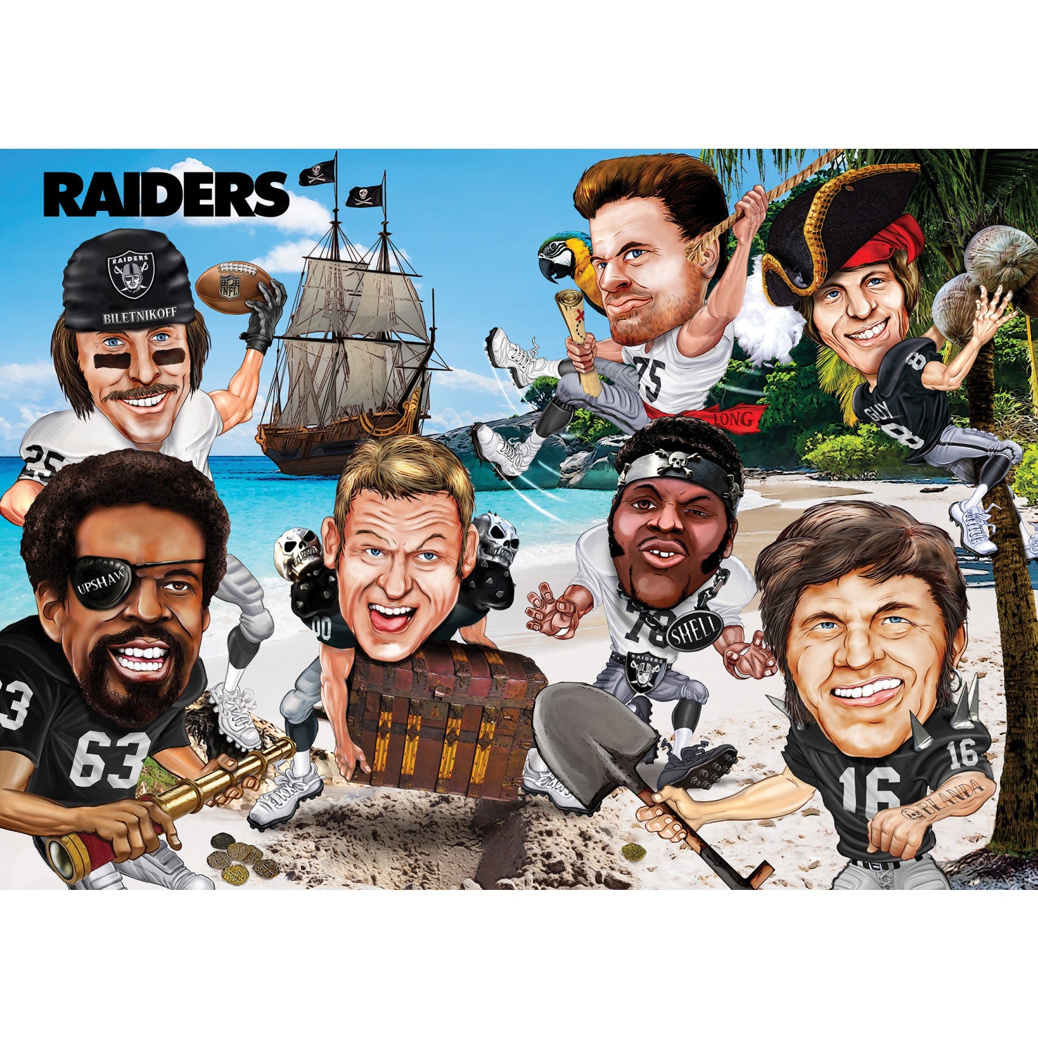 Las Vegas Raiders - All Time Greats 500 Piece Puzzle