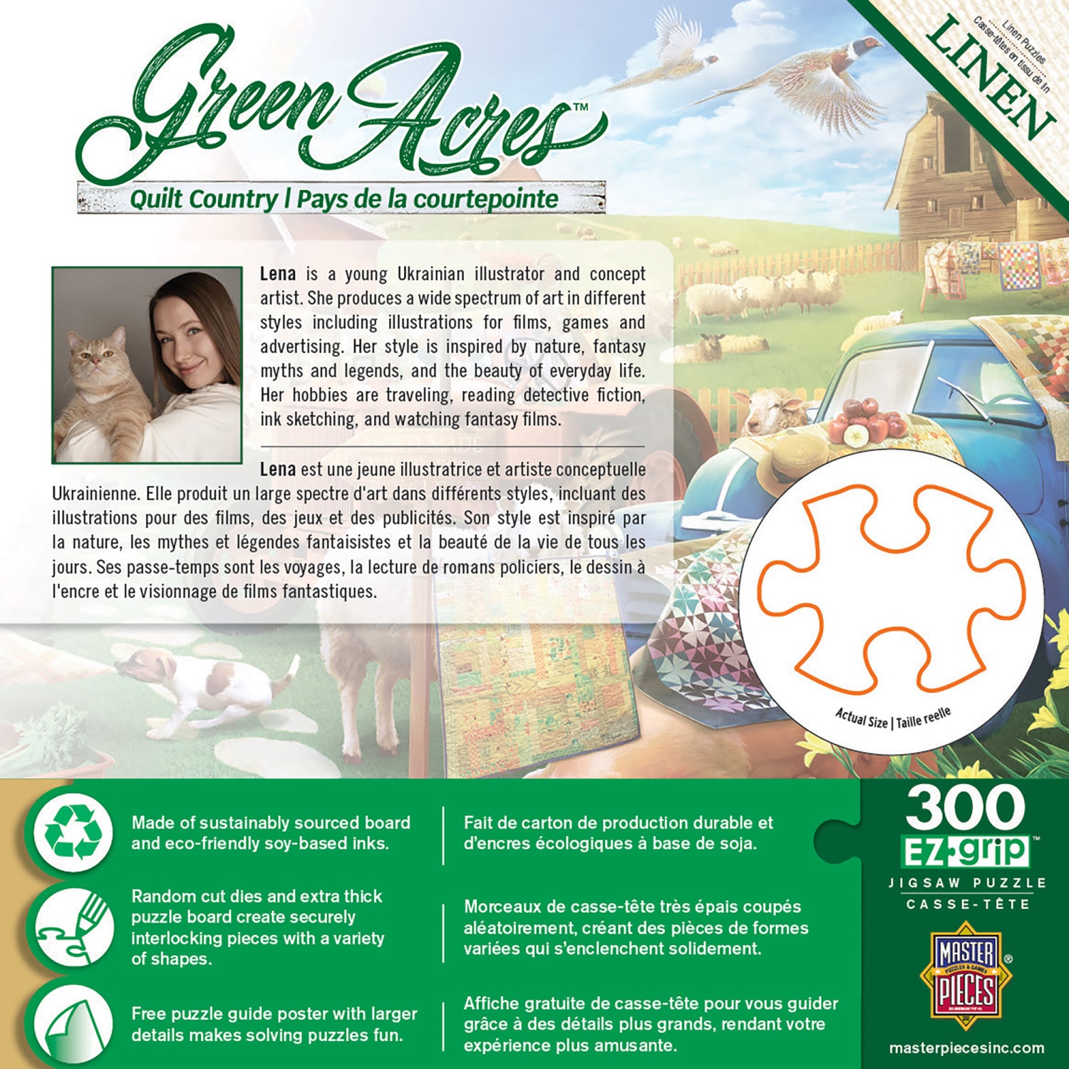Green Acres - Quilt Country 300 Piece EZ Grip Puzzle