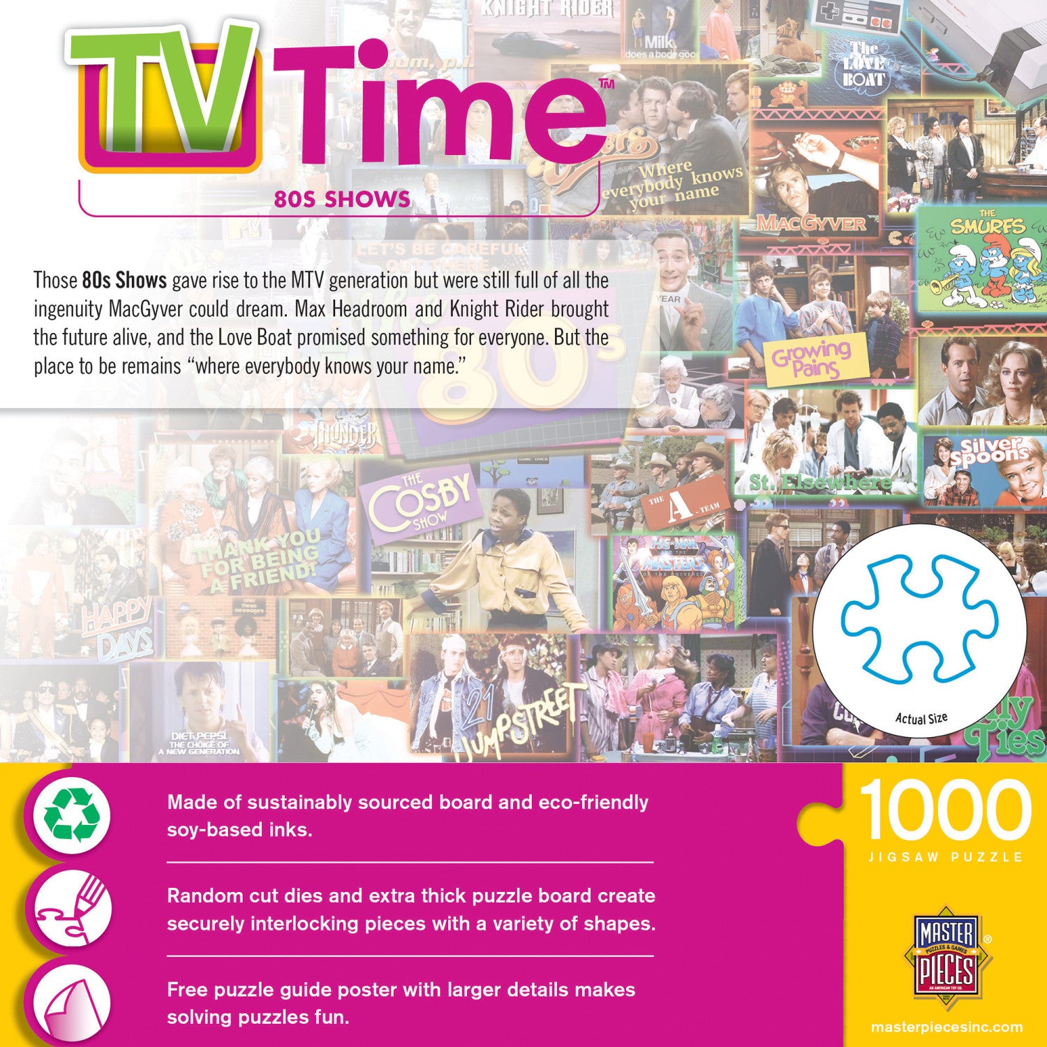 TV Time - 80's Shows 1000 Piece Puzzle
