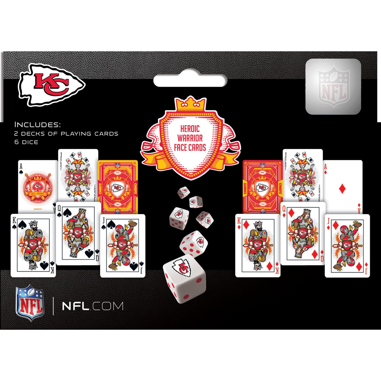 Kansas City Chiefs - 2-Pack Playing Cards & Dice Set
