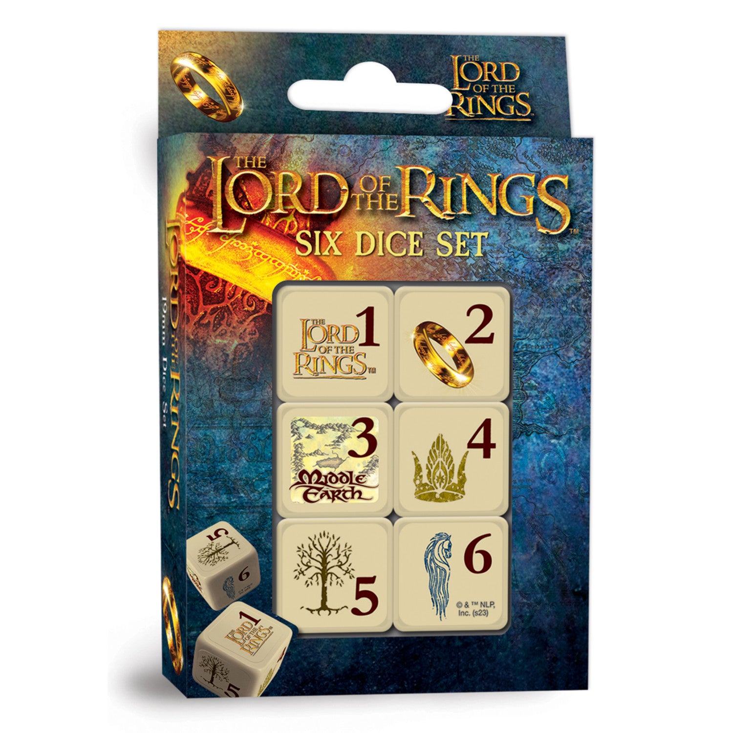 Lord of the Rings 6 Piece D6 Gaming Dice Set