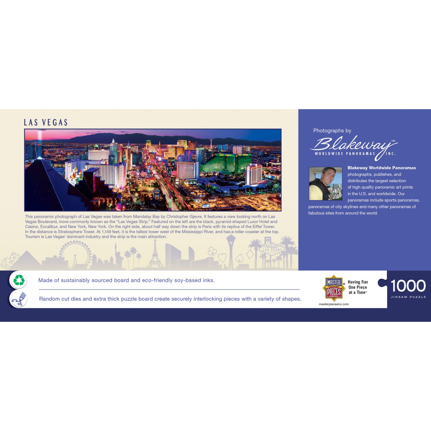 Las Vegas 1000 Piece Panoramic Puzzle