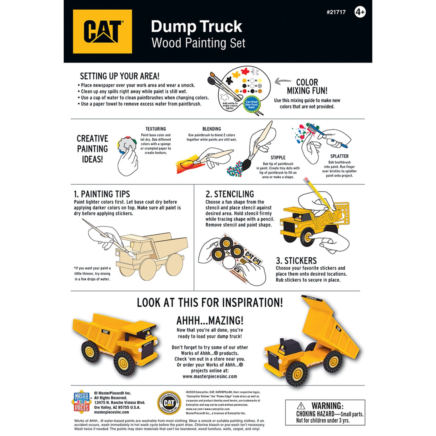 CAT - Caterpillar Dump Truck Wood Craft & Paint Kit