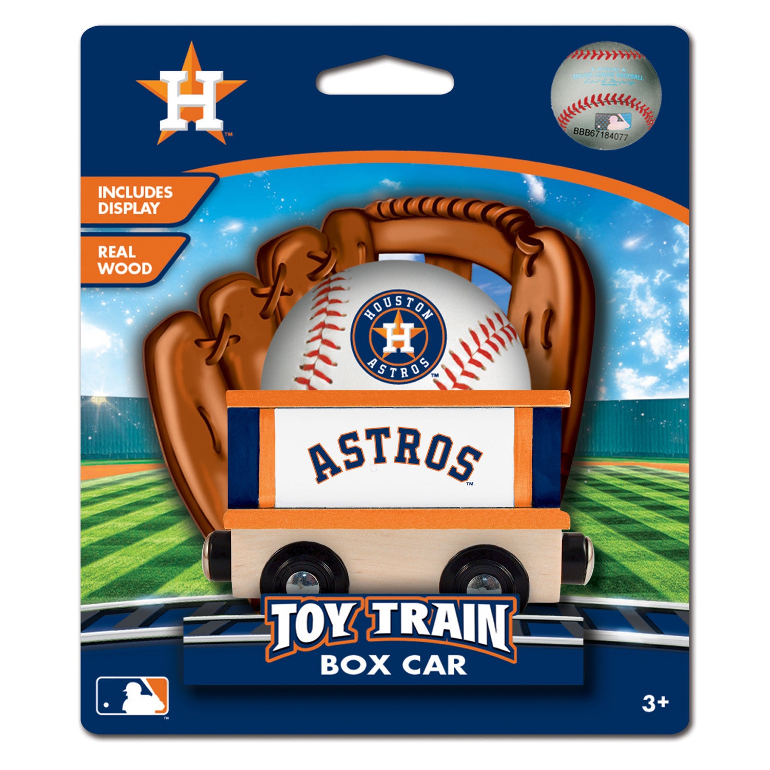 Houston Astros MLB Wood Box Train Car