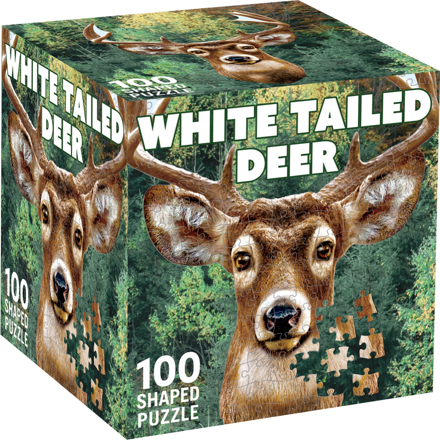 White Tail Deer 100 Piece Shaped Jigsaw Puzzle