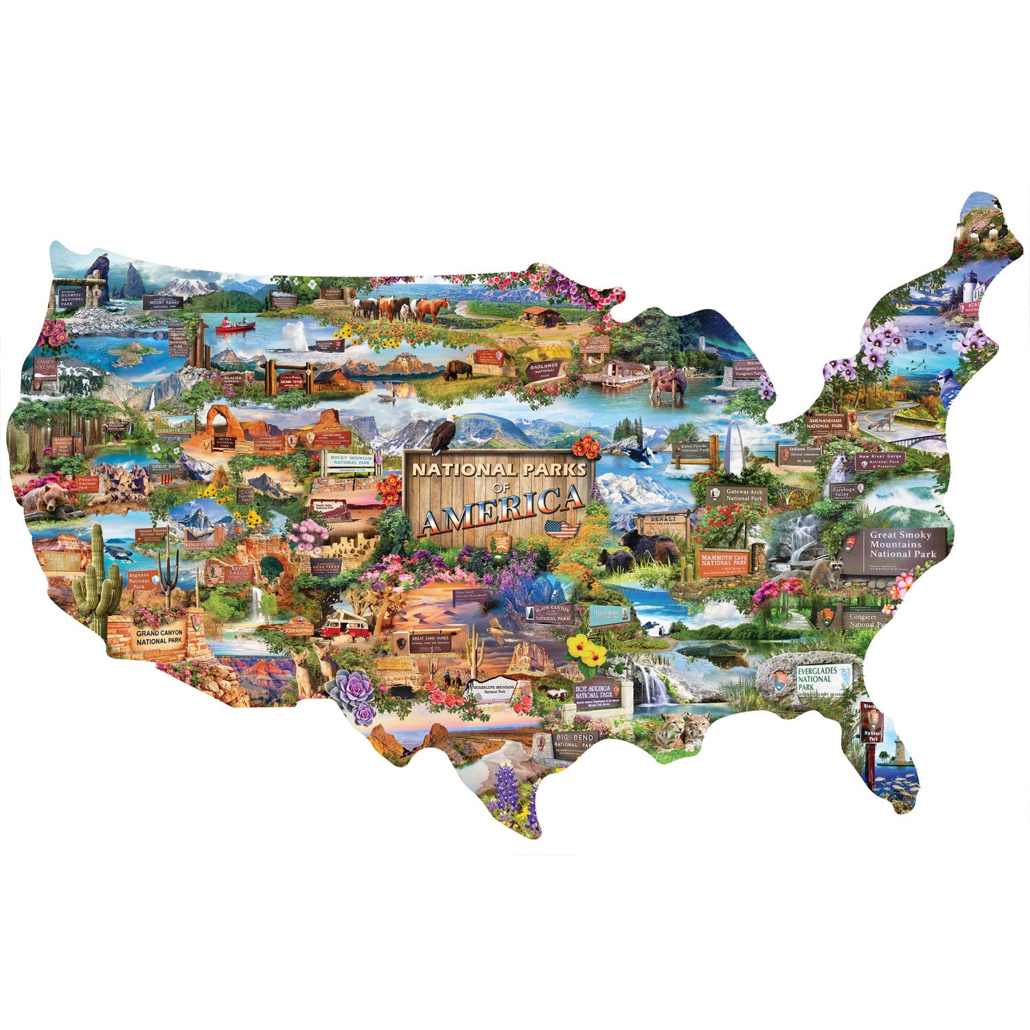 Contours - National Parks USA 1000 Piece Puzzle