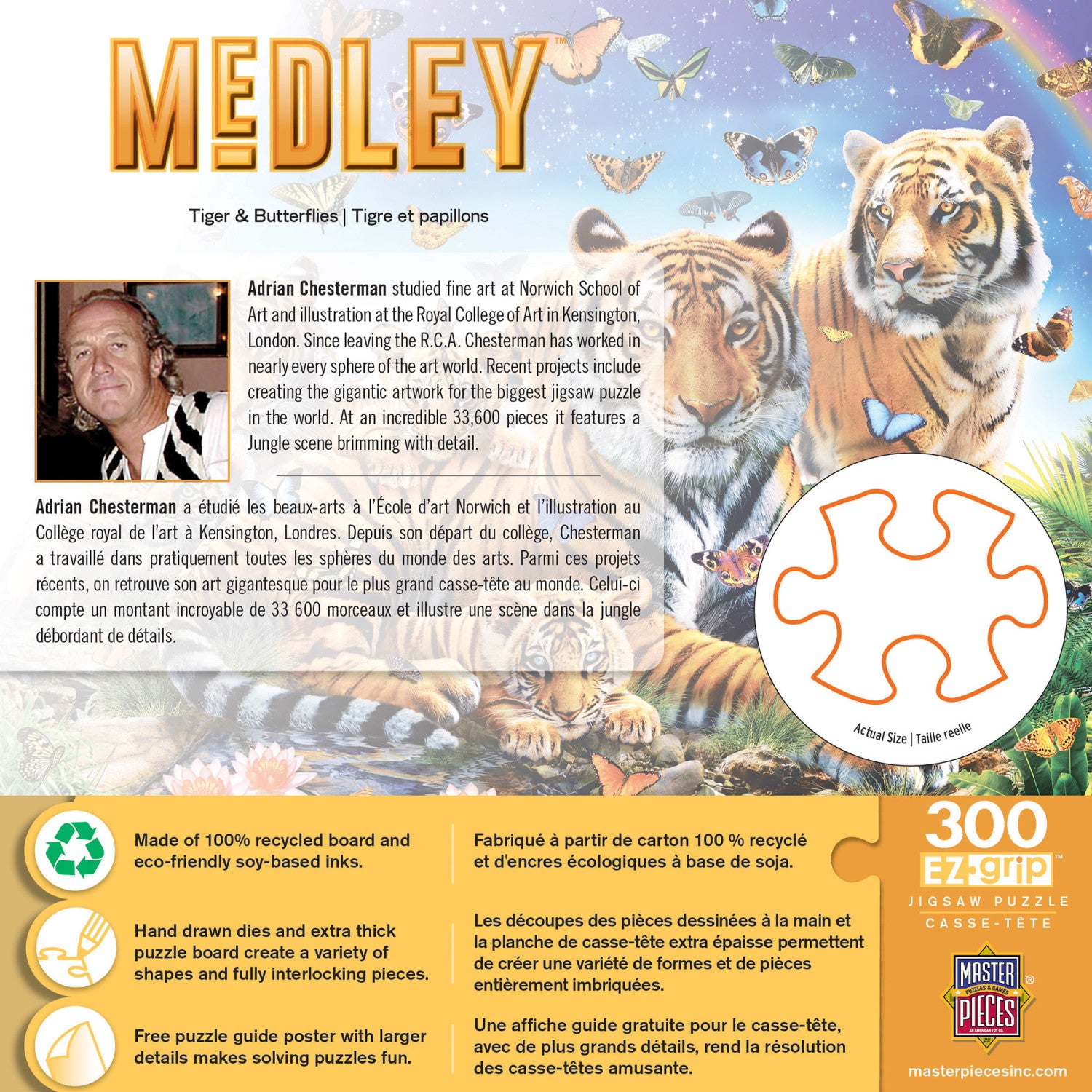 Medley - Tiger & Butterflies 300 Piece Puzzle