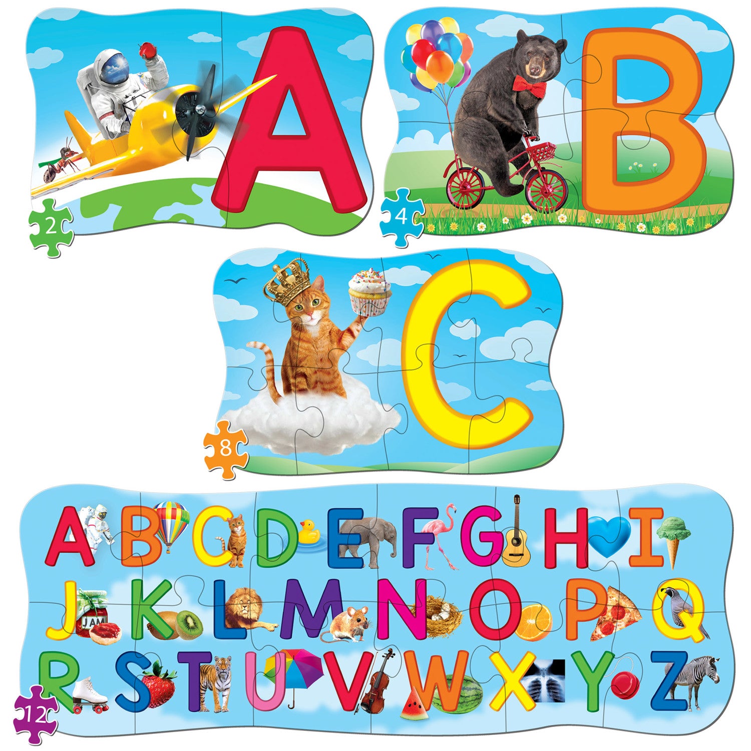 Educational 4-Pack - ABCs 26 Piece Kids Puzzle