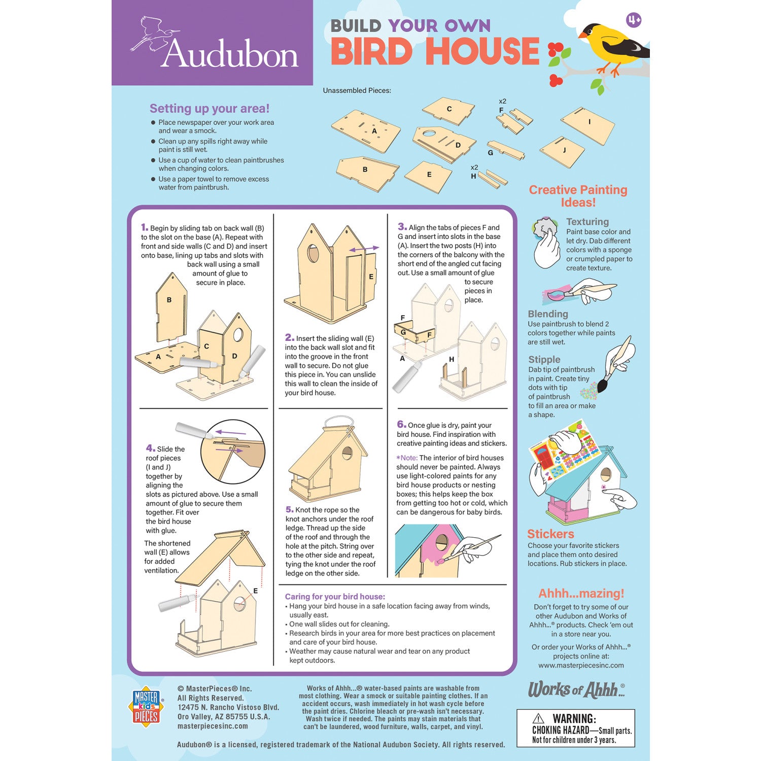 Audubon - Birdhouse Wood Craft Set