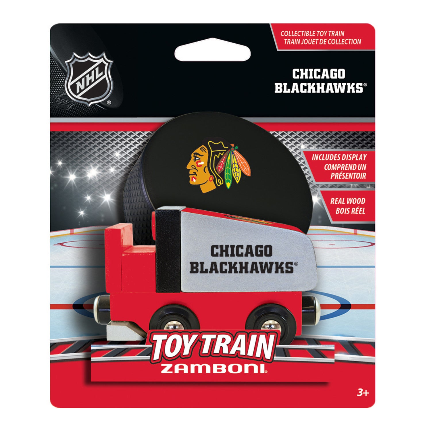 Chicago Blackhawks NHL Wood Train Zamboni