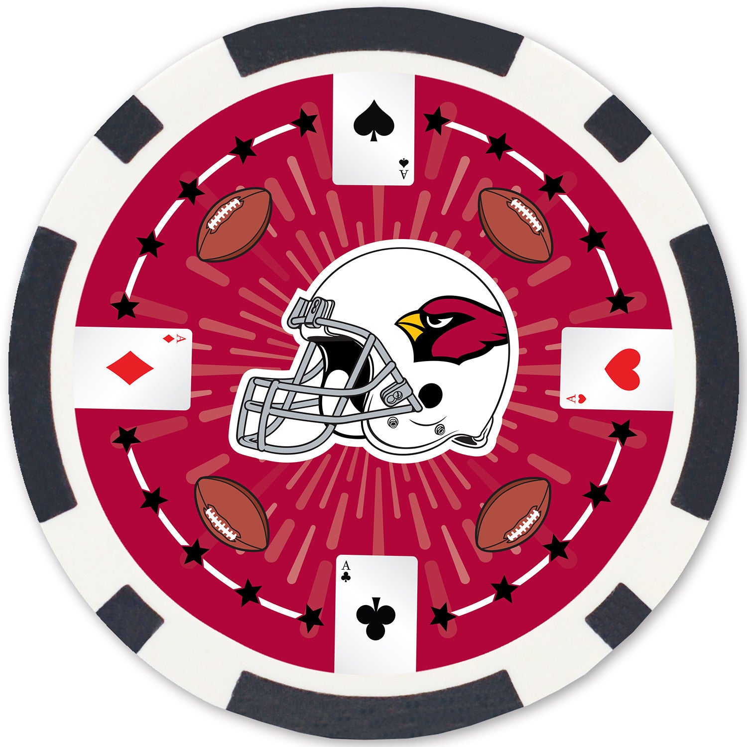 Arizona Cardinals 100 Piece Poker Chips