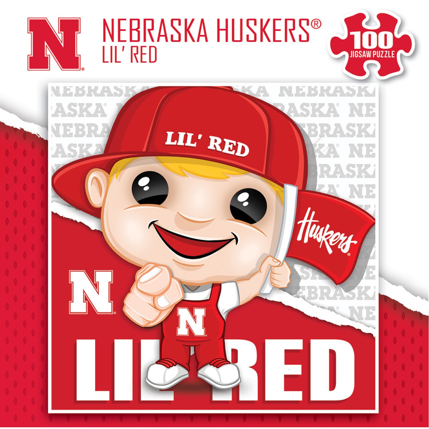 Lil Red - Nebraska Cornhuskers Mascot 100 Piece Jigsaw Puzzle