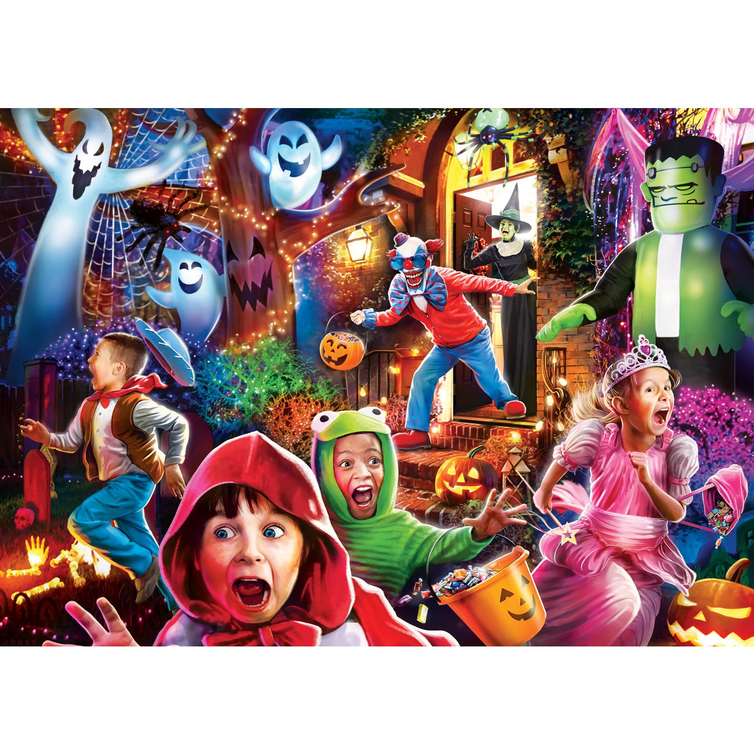 Glow in the Dark Halloween - Scared Silly 500 Piece Puzzle