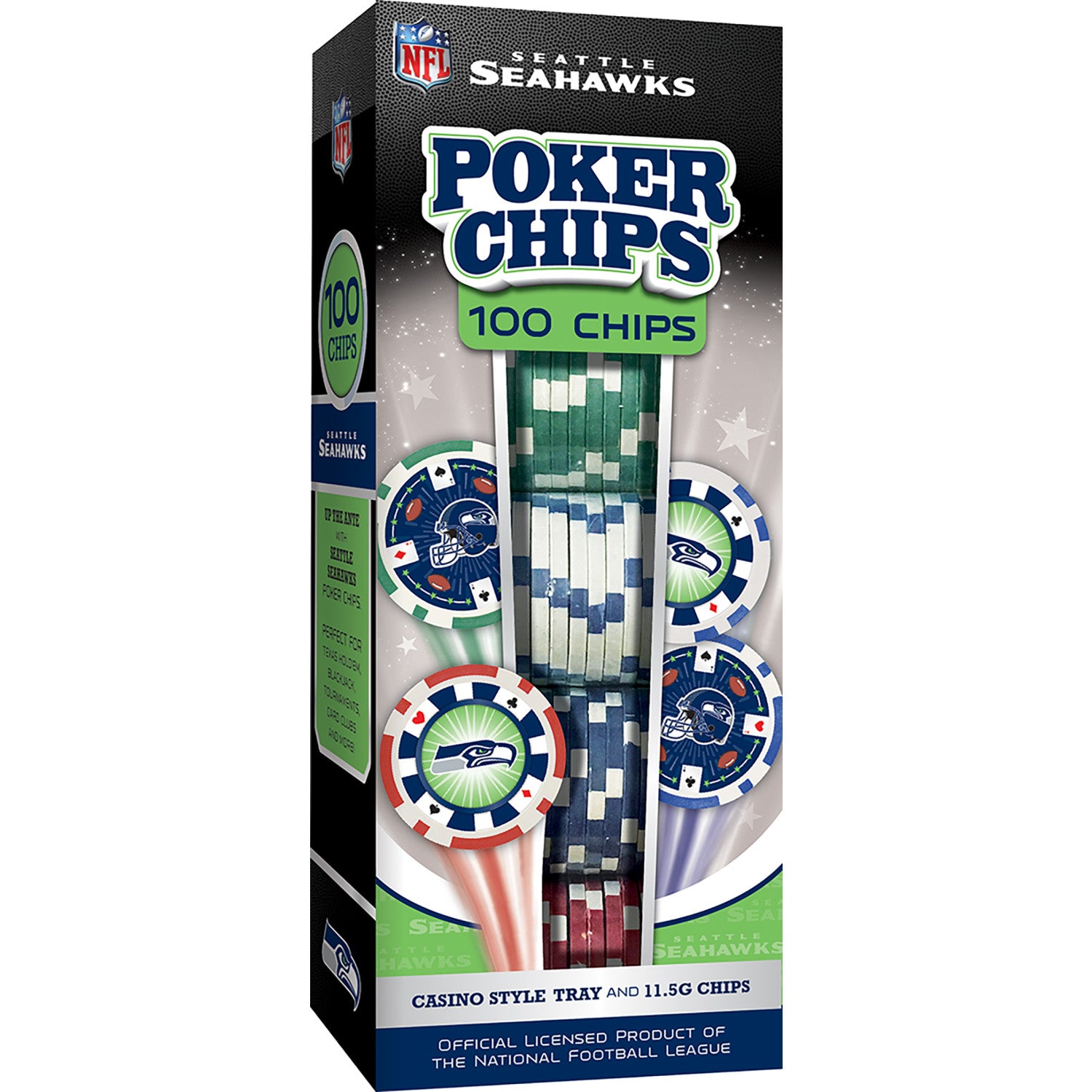 Seattle Seahawks 100 Piece Poker Chips
