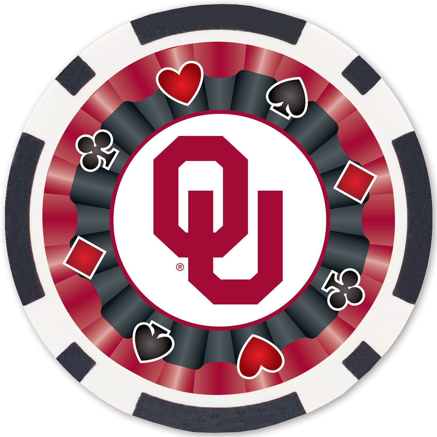 Oklahoma Sooners 100 Piece Poker Chips
