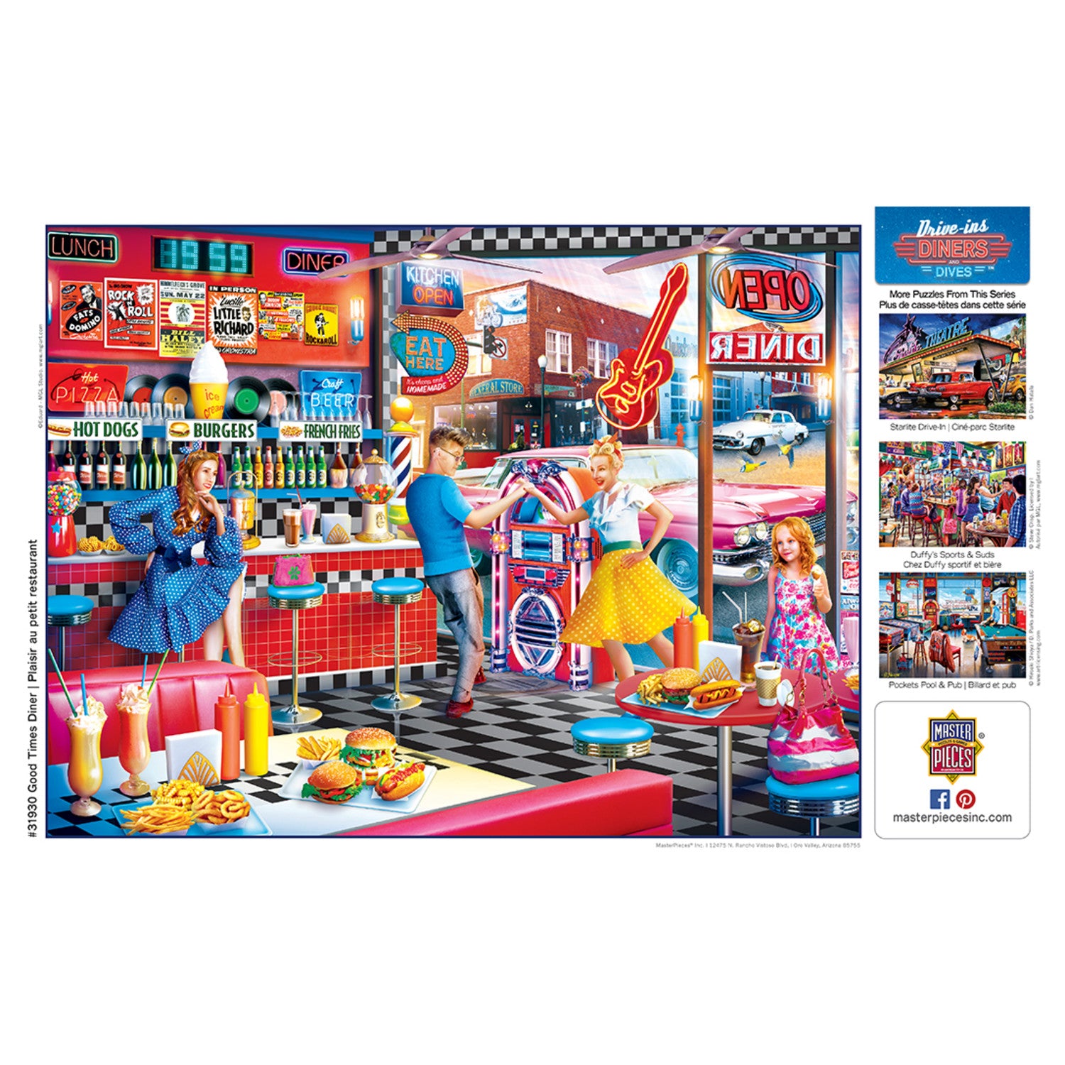 Drive-Ins, Diners & Dives - Good Times Diner 550 Piece Jigsaw Puzzle
