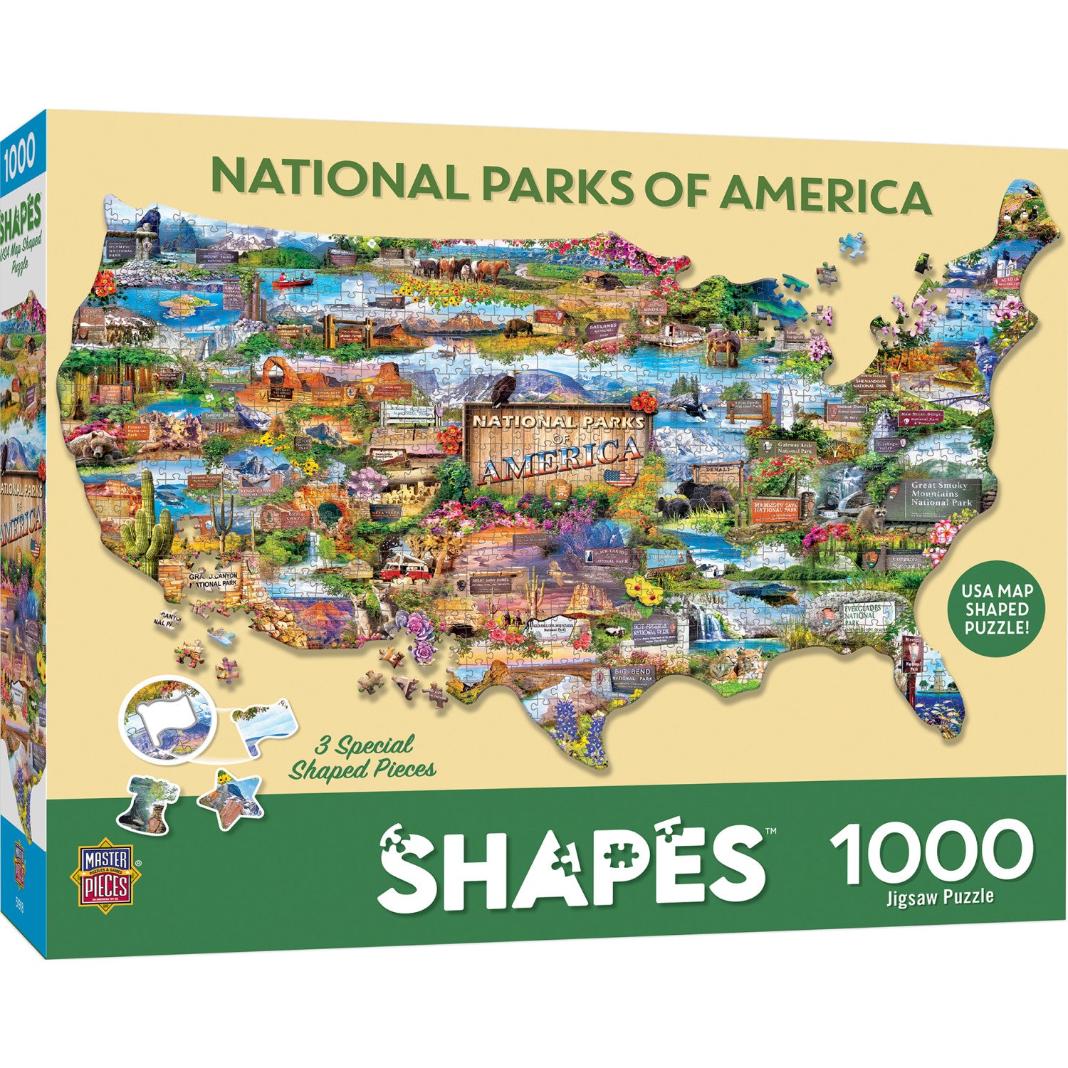 National Parks of America 1000 Piece Shaped Puzzle