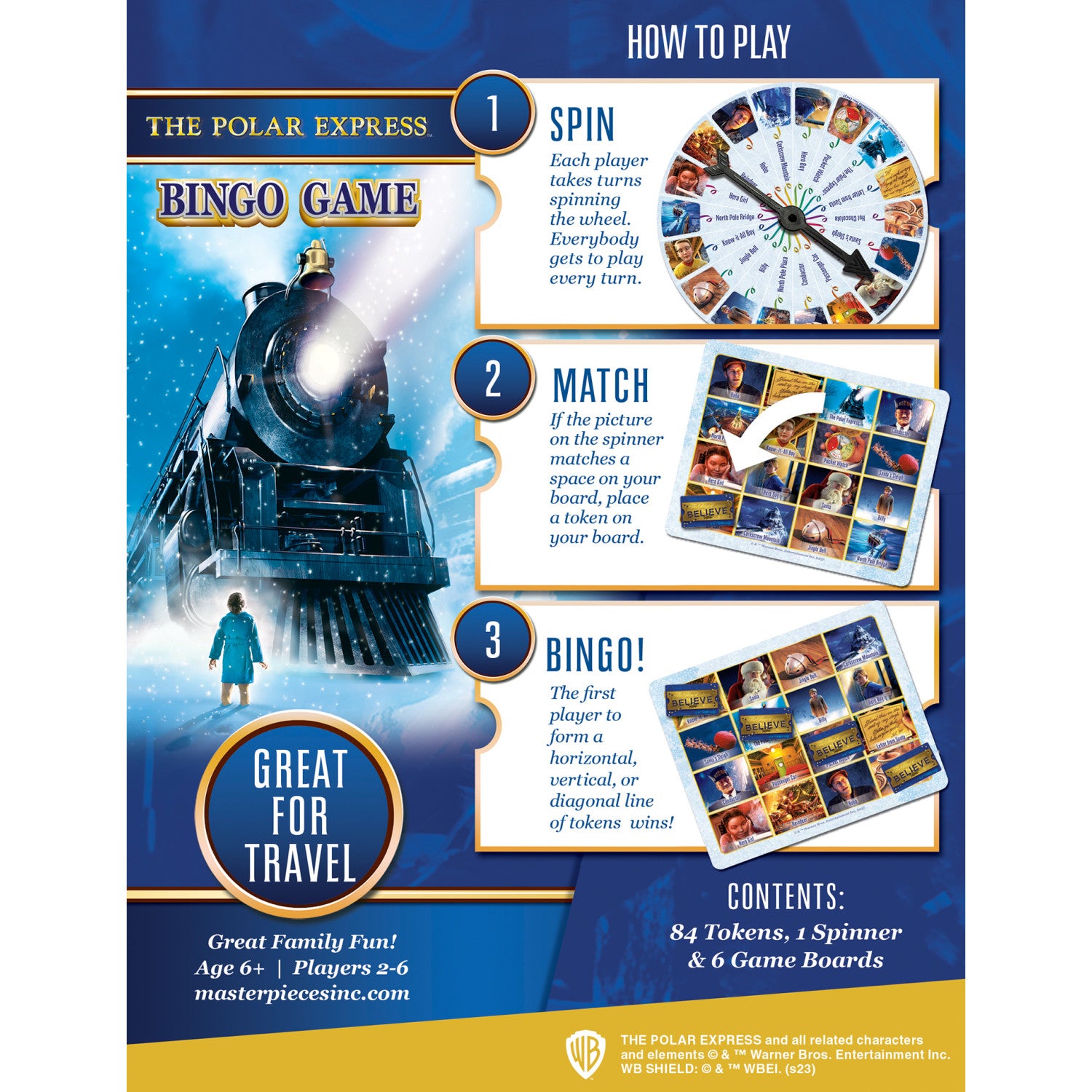 The Polar Express Bingo Game
